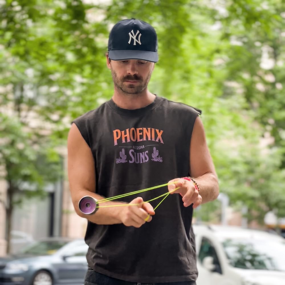 Pro Yoyo - Yo-Yo Profesional de Metal, Trucos Avanzados | Yoyo unresponsive moderno con cuerdas y rodamiento premium de recambio para giros extra largos. App SkillAddicts Yoyo