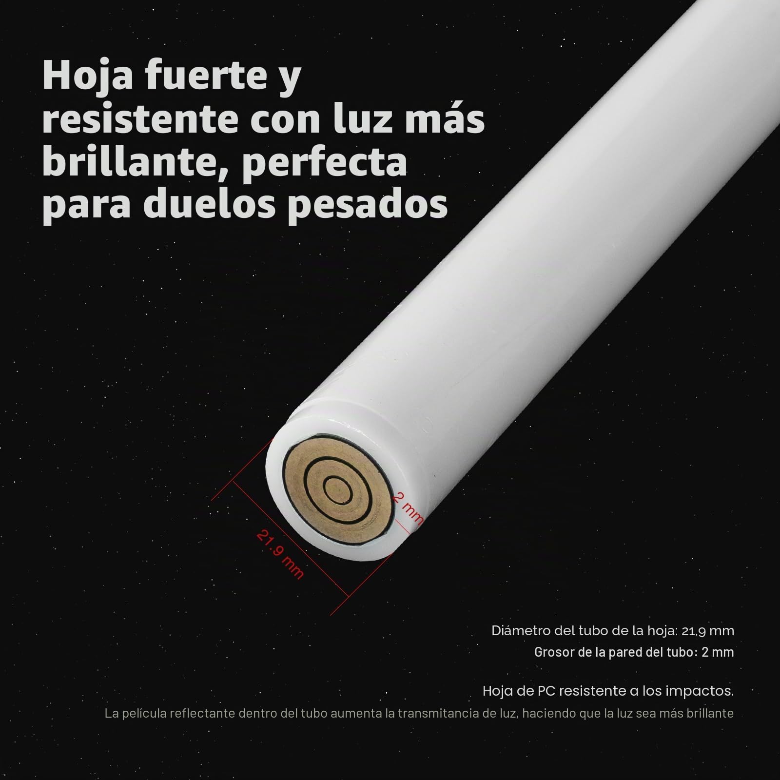 AthlChamp Sablede píxeles Mejorado con Control por aplicación para Adultos, empuñadura de Metal Pesado y Hoja Gruesa, 34 Efectos de Sonido y Cambio de Color Infinito (Pixel-164)