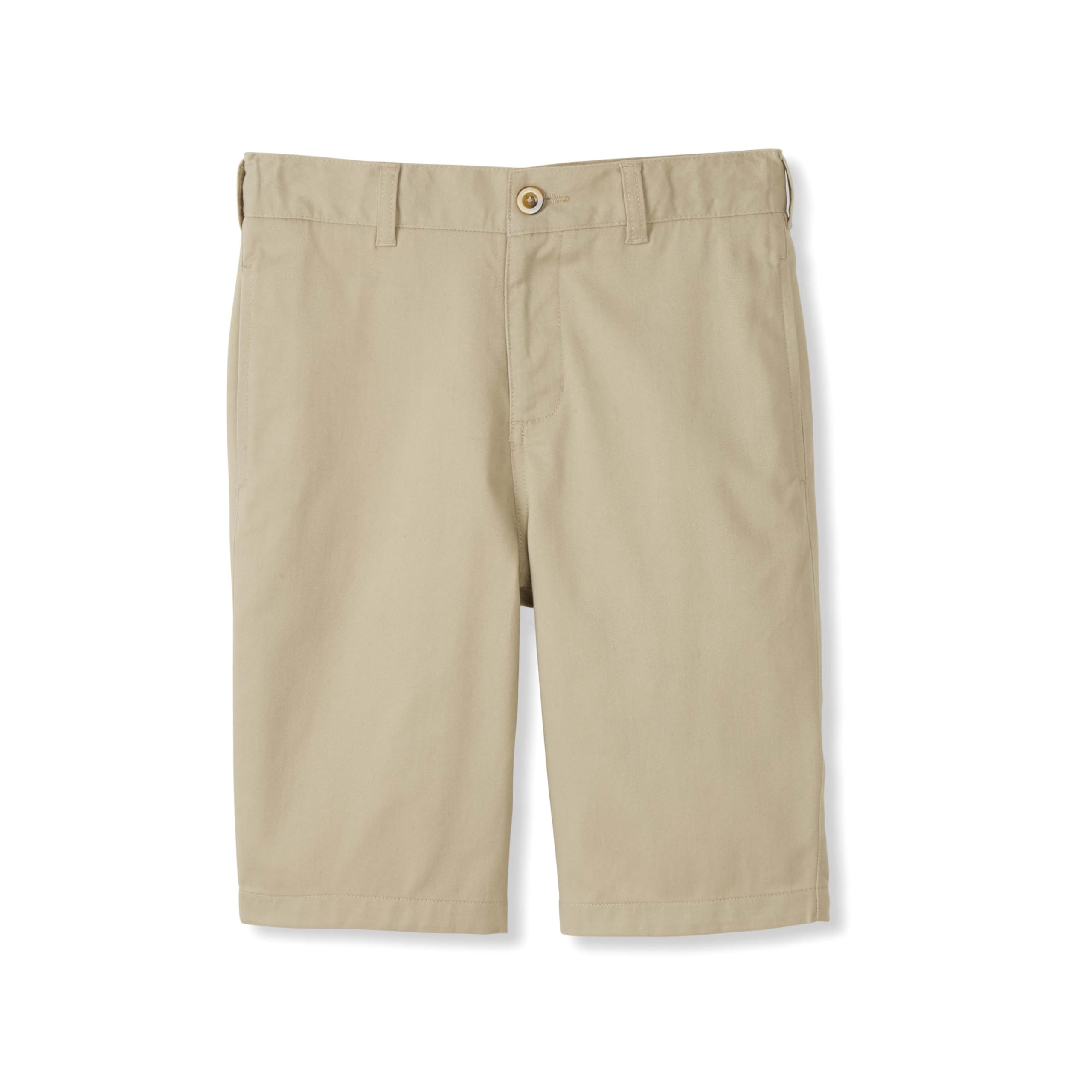 Short khaki garçon 18 Husky avec taille réglable élastique adapté aux fortes morphologies