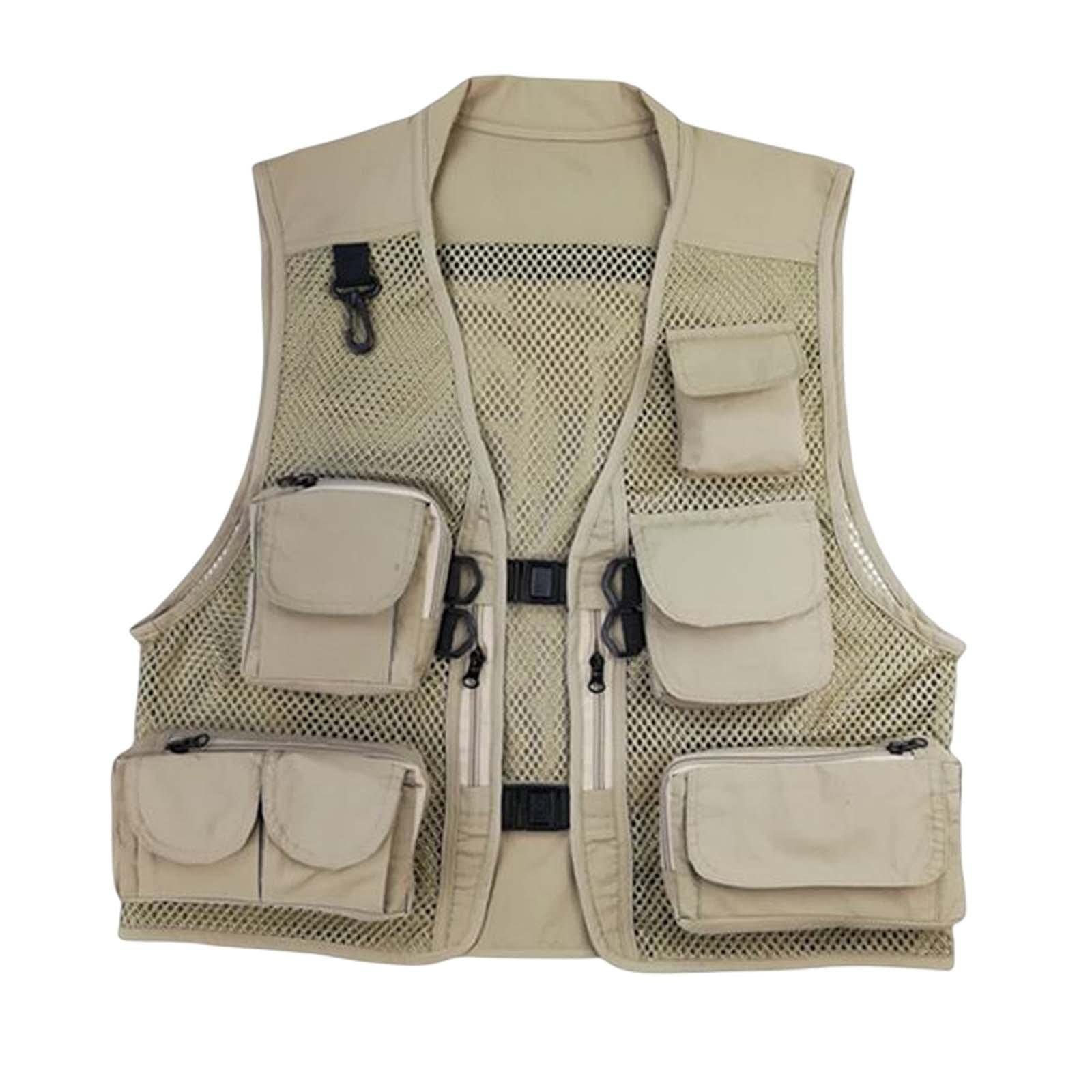 ECOMISTIQ® Sleeveless Jacket with Pockets Utility Vest Fishing for Adults Outdoor 3XL| Jackets & Coats| Clothing Shoes Accessories | |Sporting Goods-image-16