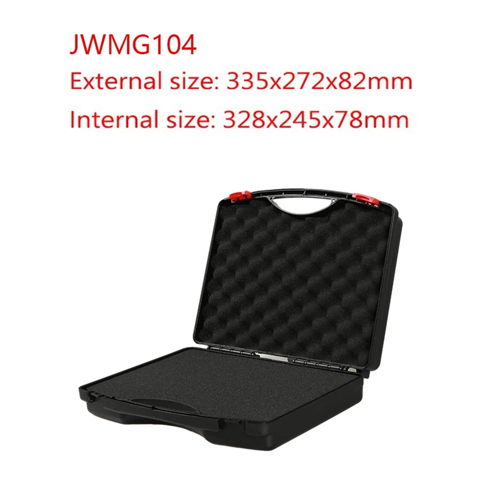 Werkzeugkoffer Leer Koffer-Werkzeugkasten mit Schwamm, kompletter Werkzeugkasten, tragbarer Kunststoff-Werkzeugkoffer, Sicherheitsausrüstung, Instrumentenkoffer(335x272x82mm)
