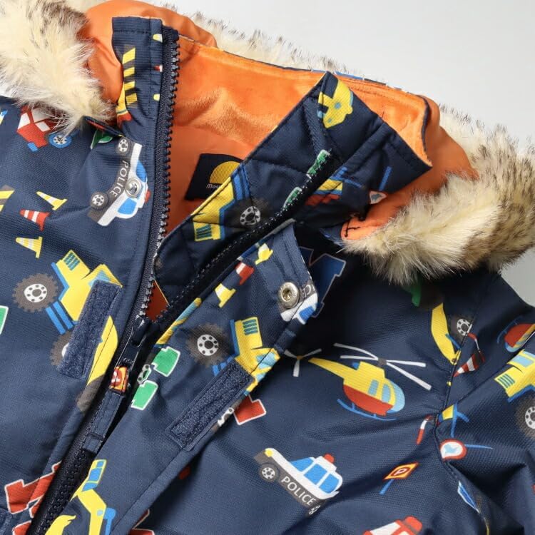 [ムージョンジョン] 子供服 働く車柄スノーコンビ・スキーウェア 90cm～120cm