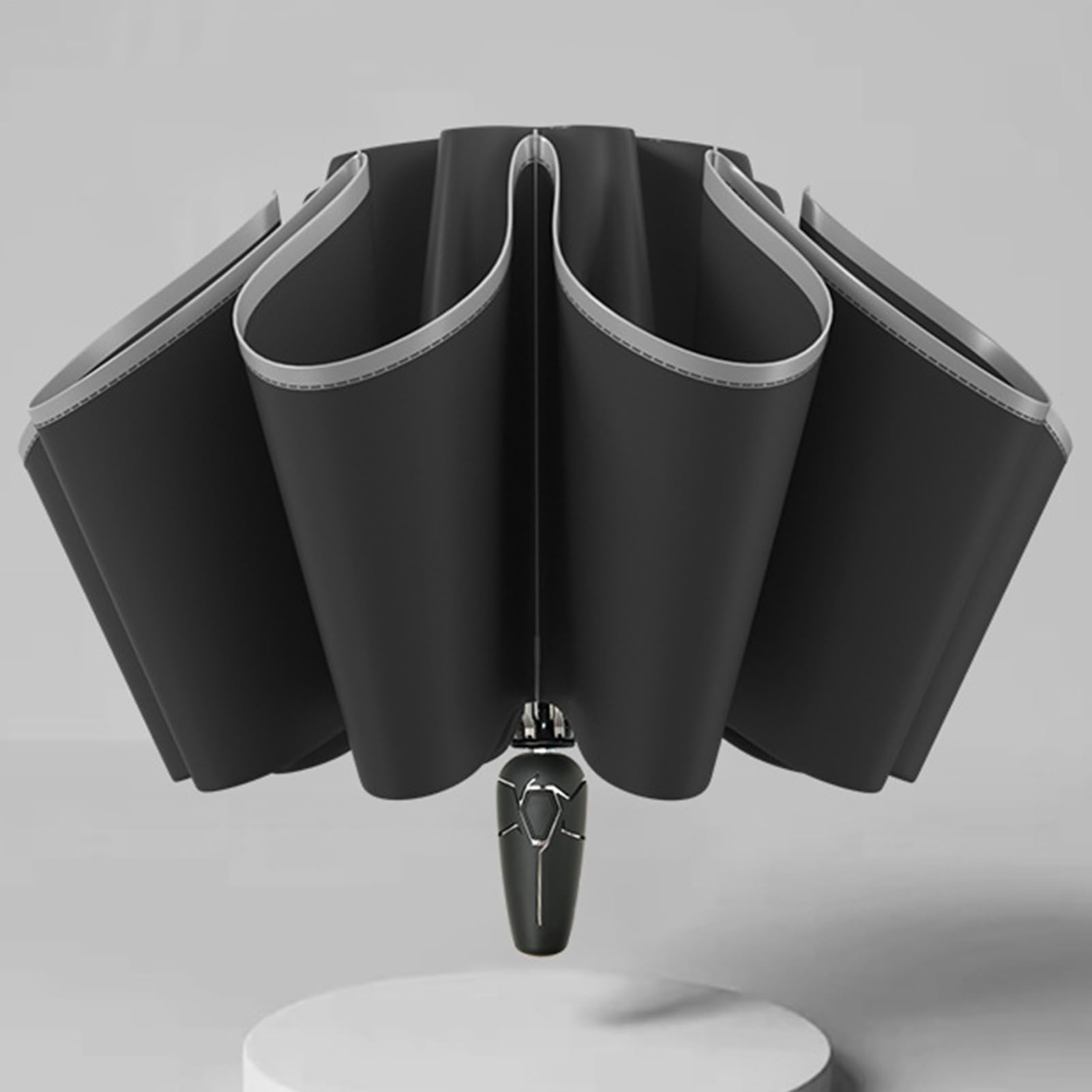 Parapluie à clip, parapluie de voyage, parapluie automatique avec sangles réfléchissantes, accessoire léger en plein air, outil de protection solaire automatique pour le camping, la randonnée