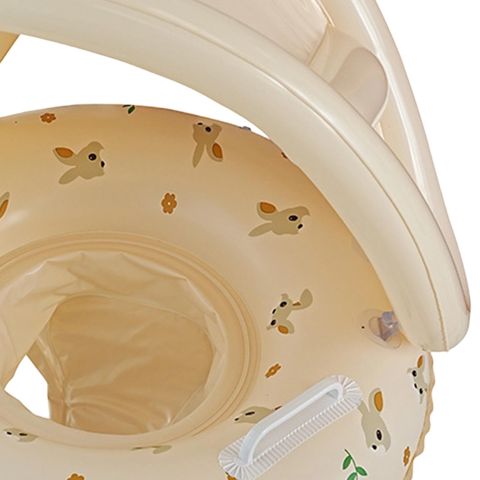 Galleggiante Piscina Con Tenda Parasole Pieghevole Anello Gonfiabile, 55x52cm, Salvagente Neonato Con Parasole, Salvagente Neonato - Ciambella Neonatos Con Parasoles, Per Spiaggia Vasca Bagno