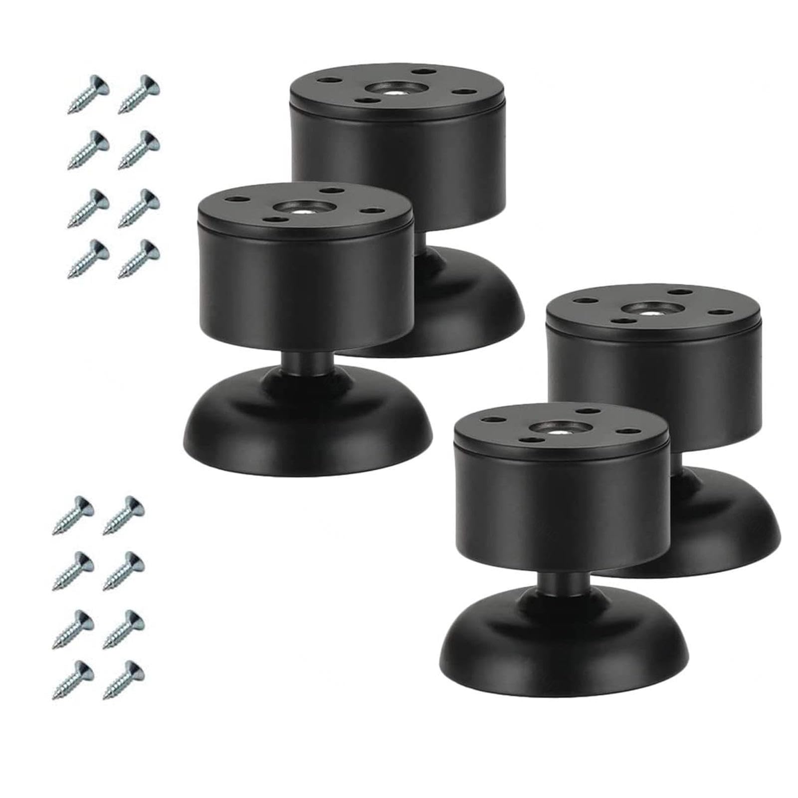 Nogi do mebli 4 sztuki Teleskopowe nogi do stołu Przedłużacz do stołu Okrągła noga meblowa 0-15mm do mebli dla majsterkowiczów, czarny-12CM(4,7 cala) (czarny 10CM(3,9 cala))