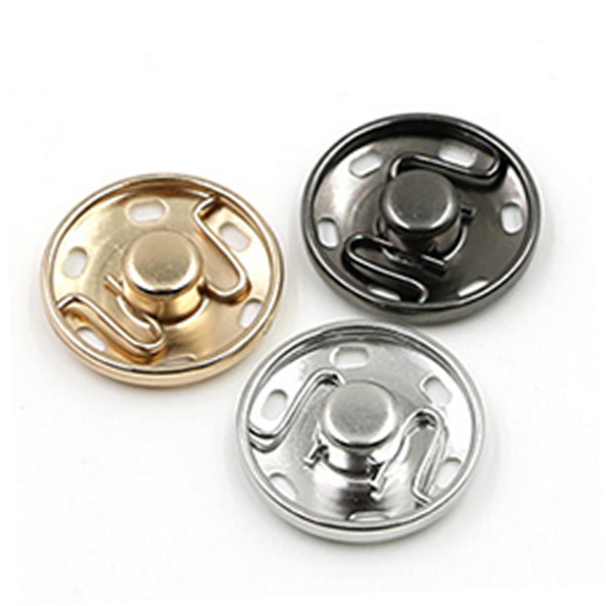 Lurrose 750juegos Botones Presión Metálicos De Broches De Costura De Latón Accesorios Para Abrigos Chaquetas y Tejidos Prácticos y Duraderos Color Plata