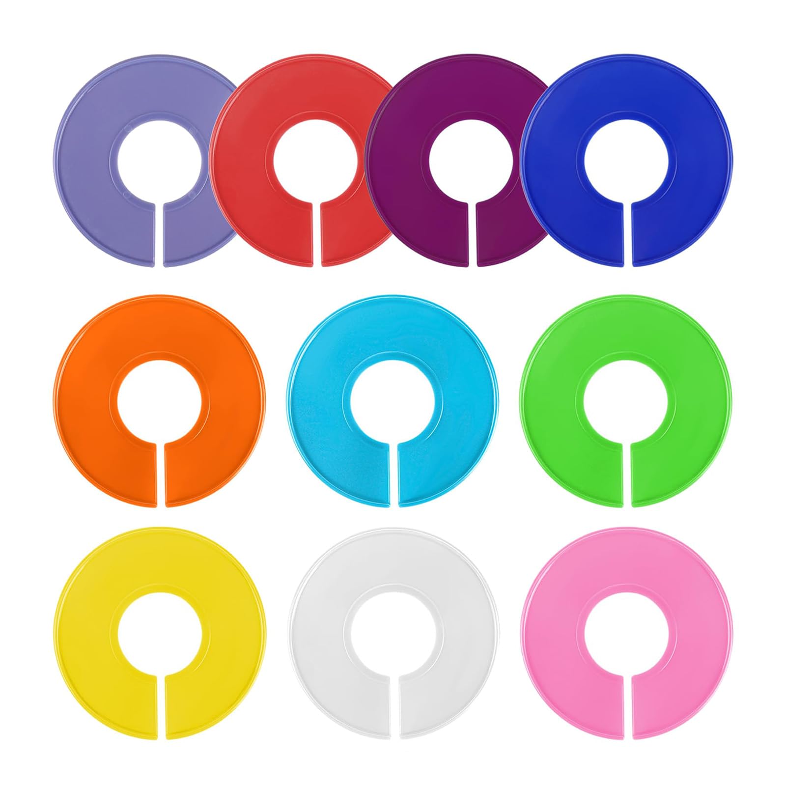 10 PCS Wardrobe Dividers, Wardrobe Dividers for Clothes, Colorful Plastic Wardrobe Divider for Sorting Clothes Size and Color, Reusable Wardrobe Separators for Home Cloth Store