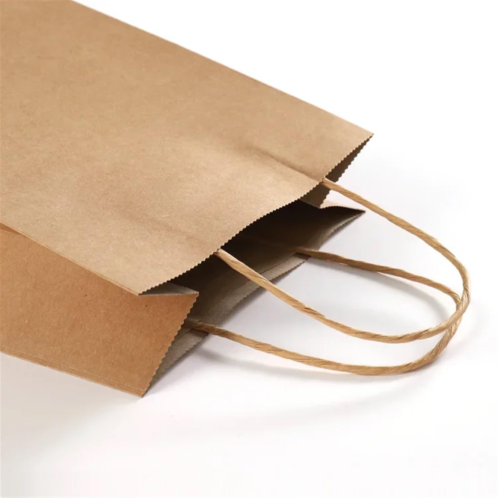 Bolsas Papel Kraft Bolsas de papel marrón con asas, bolsas regalo varios tamaños for compras, for fiestas, for(Brown,13x7x14.5cm-100PCS)
