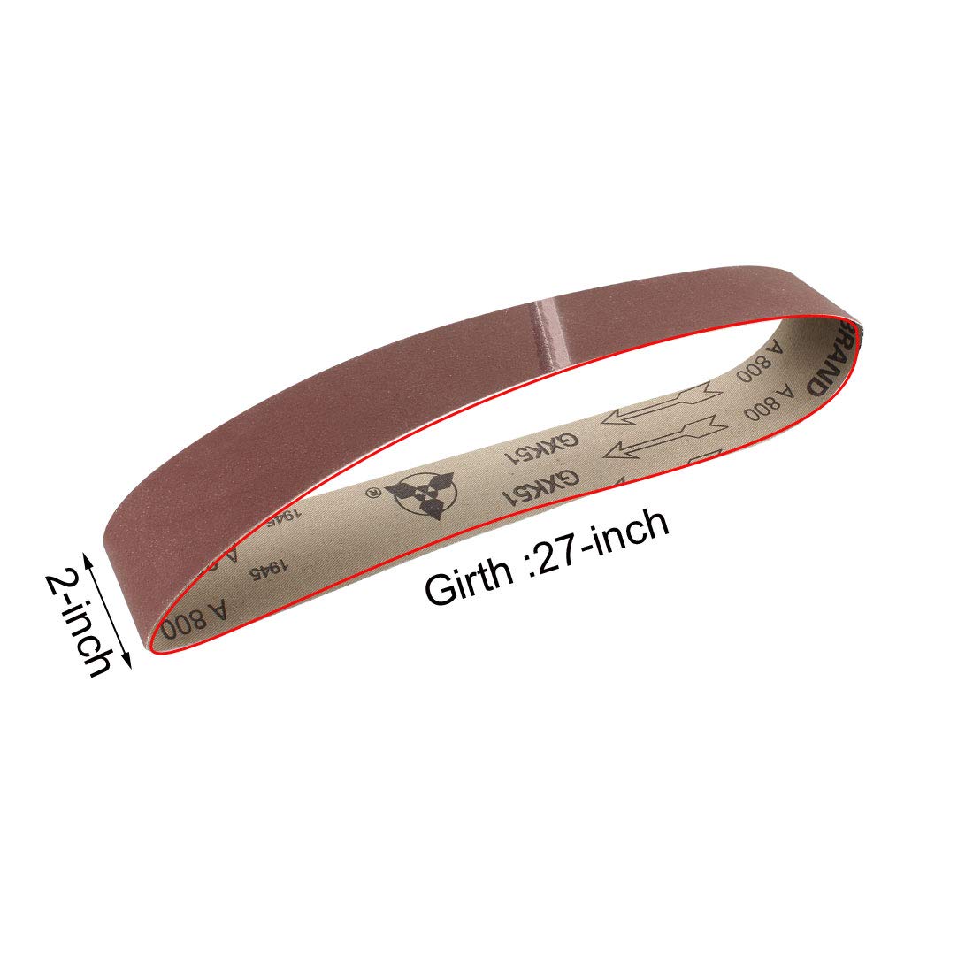 Amazon | uxcell サンディングベルト 25 mm x 686 mm 800グリット 