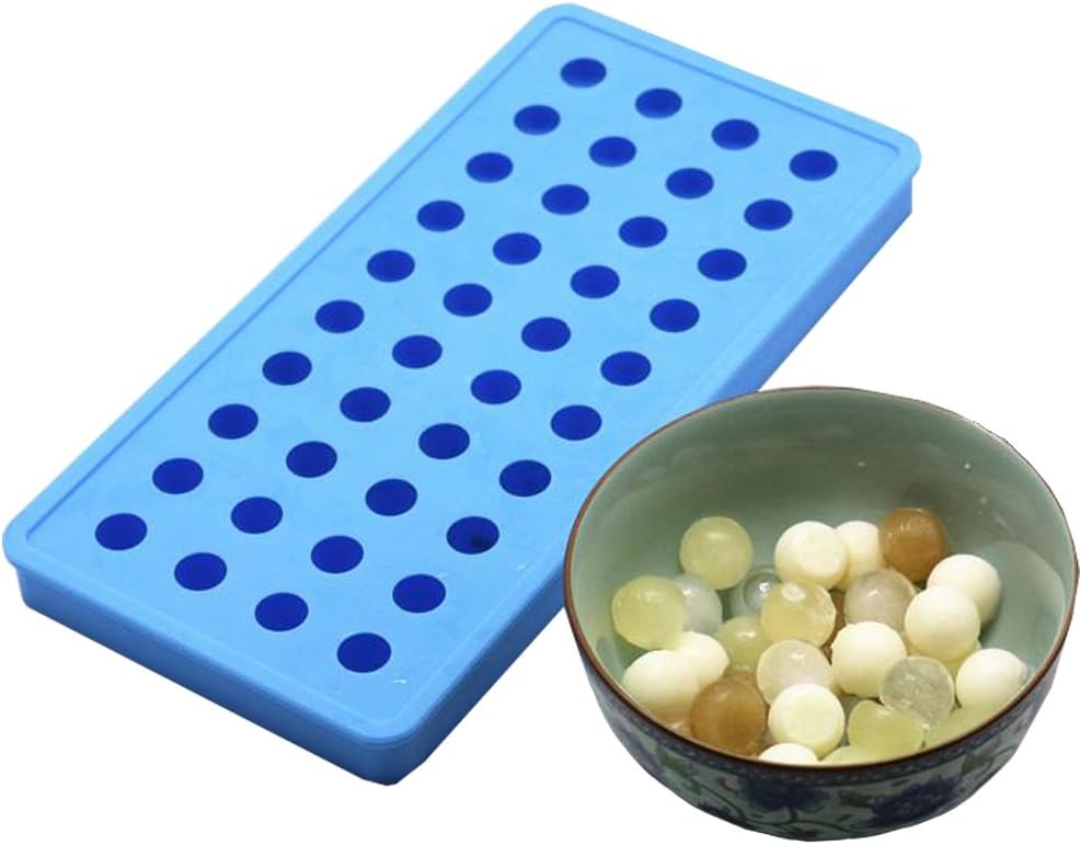 Mydio Mini Ice Ball Molds DIY Molds Tool for Candy pudding jelly milk juice Chocolate mold or Cocktails & whiskey particles (2 pack, Blue)