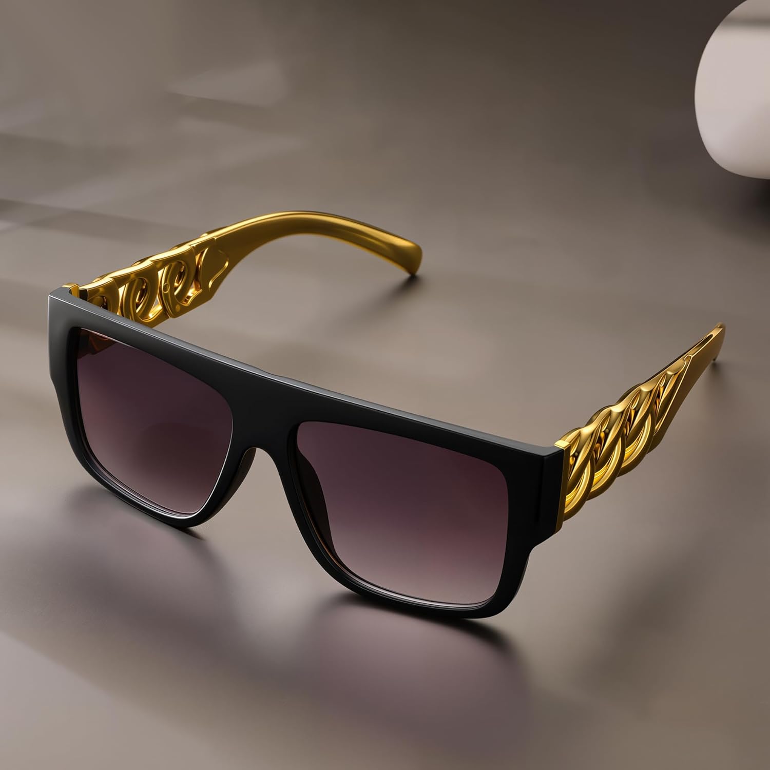 Mujahid Hip Hop Costume Kit 80s 90s Rapper Accessories, Outfits for Men Women Cosplay Club Old School Themed Party Supplies Sunglasses Necklace Bracelet False Teeth - Image 7