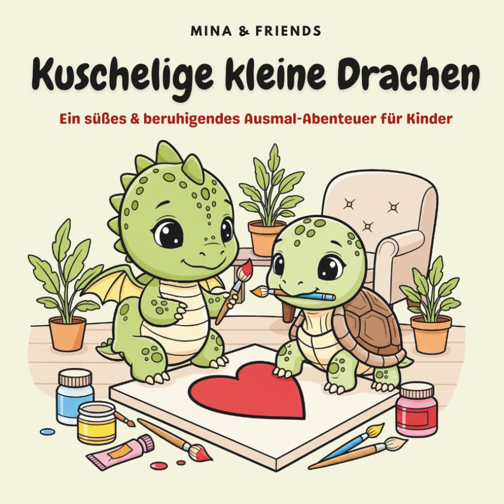 Kuschelige kleine Drachen: Ein süßes & beruhigendes Ausmal-Abenteuer für Kinder