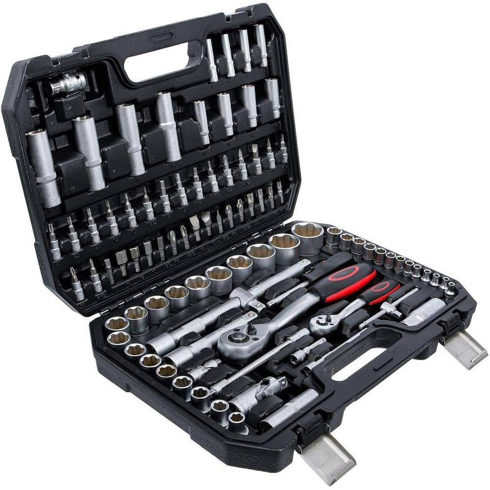 Set mit 94 Tüllen, 6,3 mm (1/4) und 12,5 mm (1/2), aus robustem Stahl, vielseitig und langlebig. D-Work