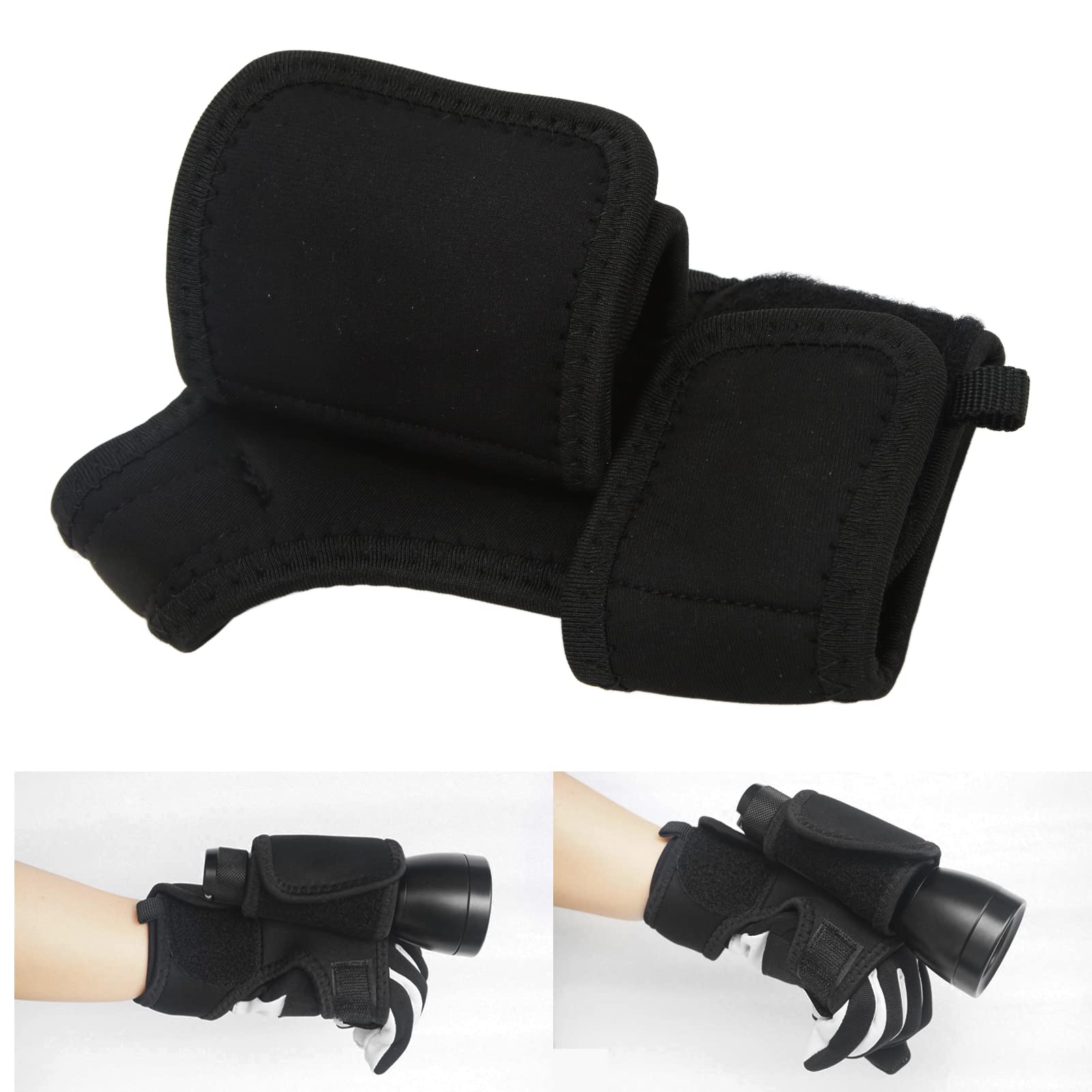Étui De Lampe De Poche Pour Bras Ou Poignet – Nylon Résistant, Compatible Torches 25-30 Mm, Idéal Plongée Et Pêche