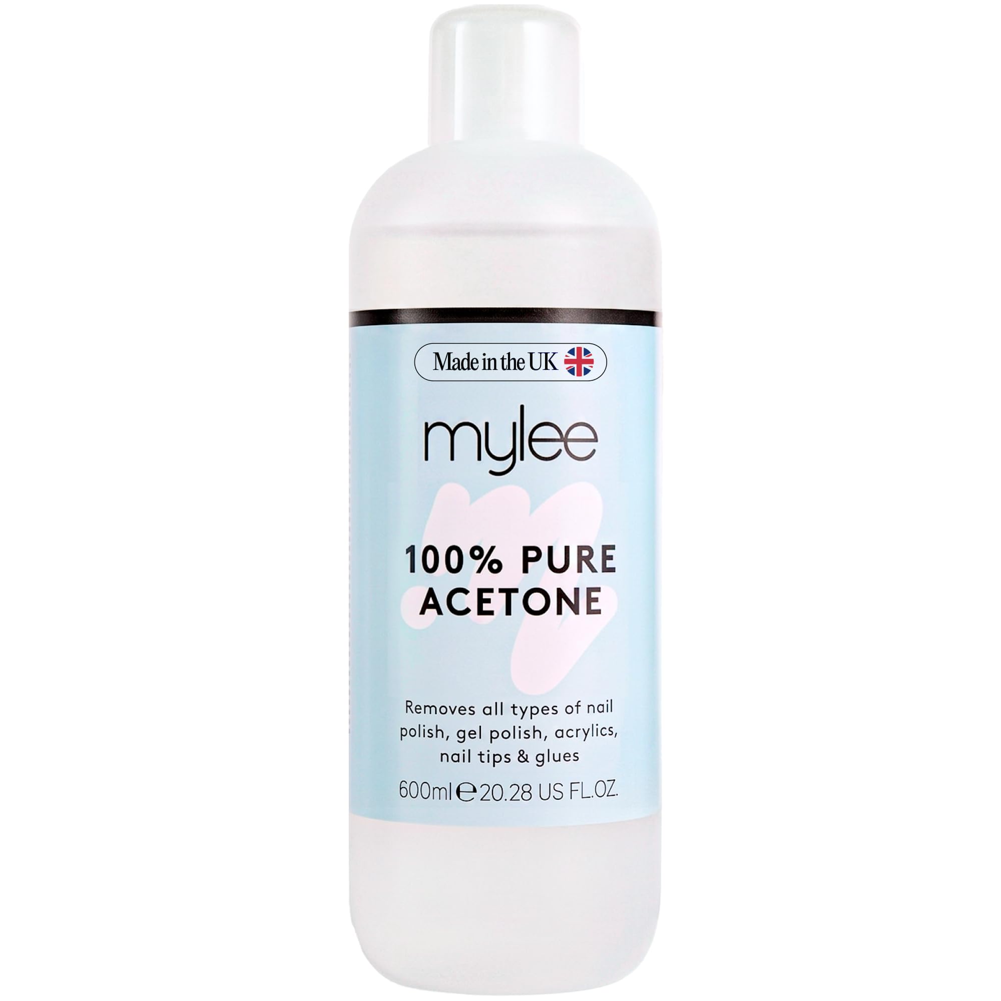Mylee 100% Pure Acetone (600ml) - Gel Nail Polish Remover