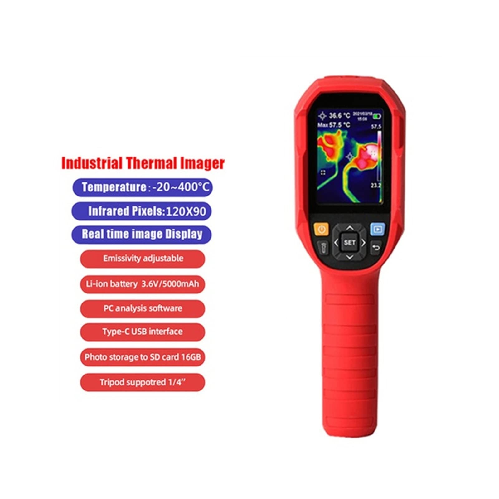 Termocamera Flir Termometro a infrarossi for termocamere a infrarossi 120x90 Pixel for Temperatura di Prova della metropolitana for Riscaldamento a Pavimento PCB Termica