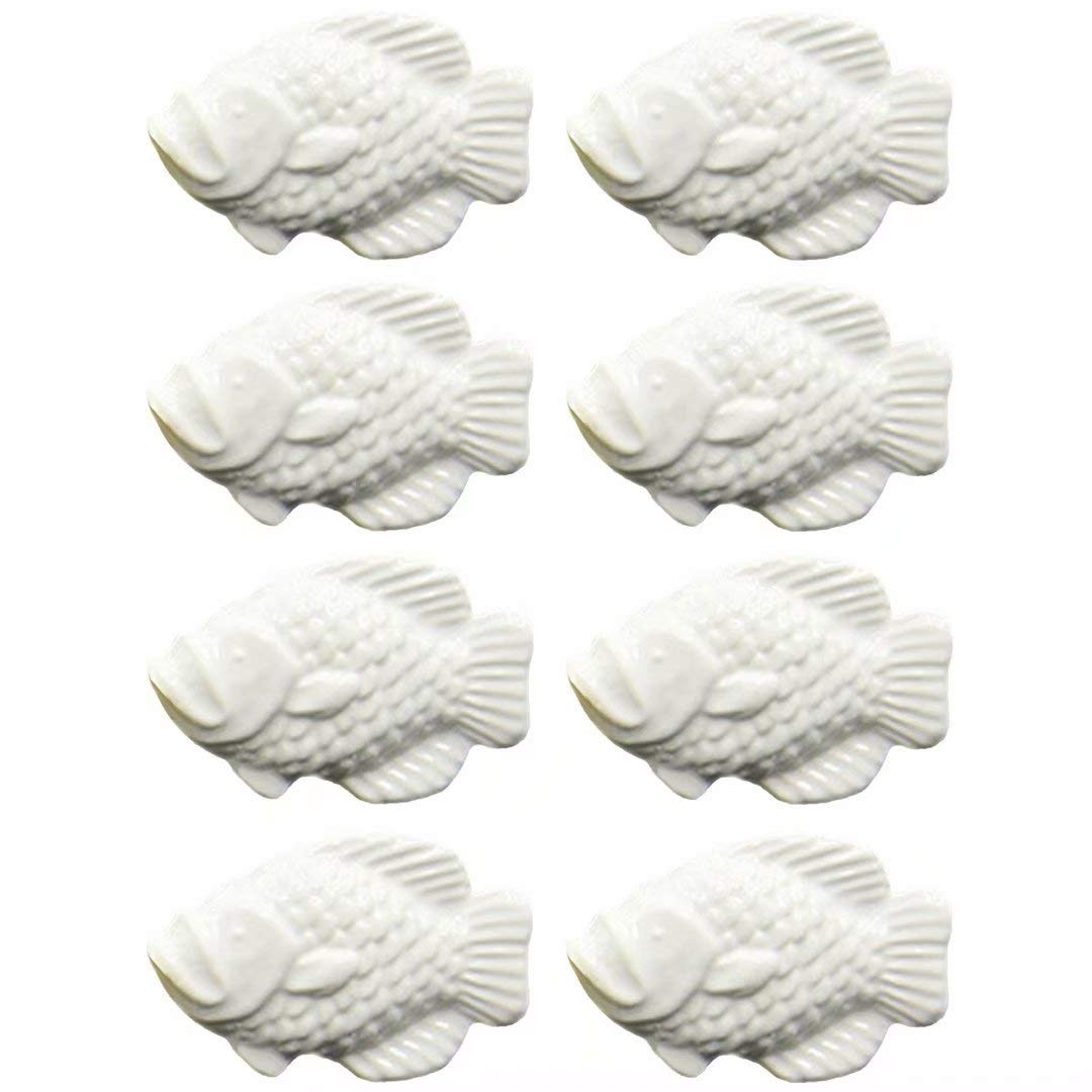 Klamki do drzwi, ceramiczne klamki do drzwi, uchwyt do szafki, 8 szt. Uchwyt do drzwi Ceramiczny uchwyt do szuflady Gałki do szuflad, gałka ceramiczna Nowoczesna szuflada szafki Ryby ciągnie Uchwyty m