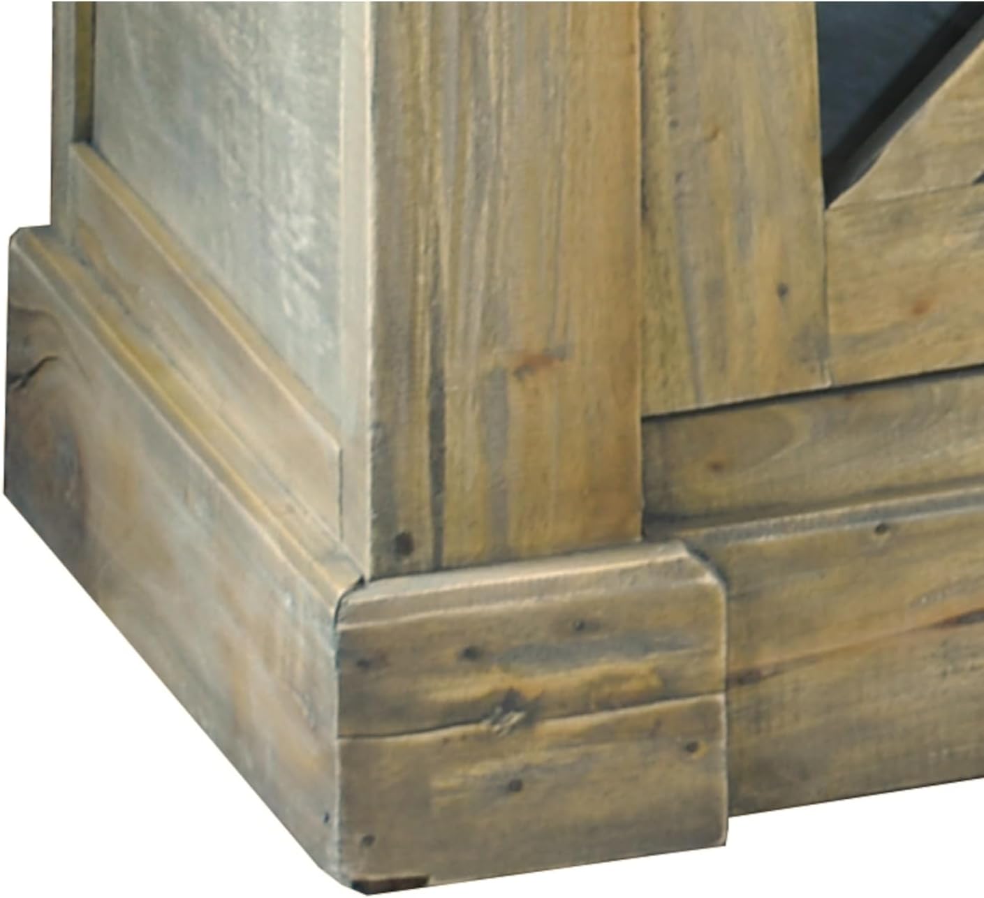 HomeStock Solid Wood Credenza with Glass Doors - 71" Sideboard Buffet Cabinet - Display Storage Cabinet - Fully Assembled