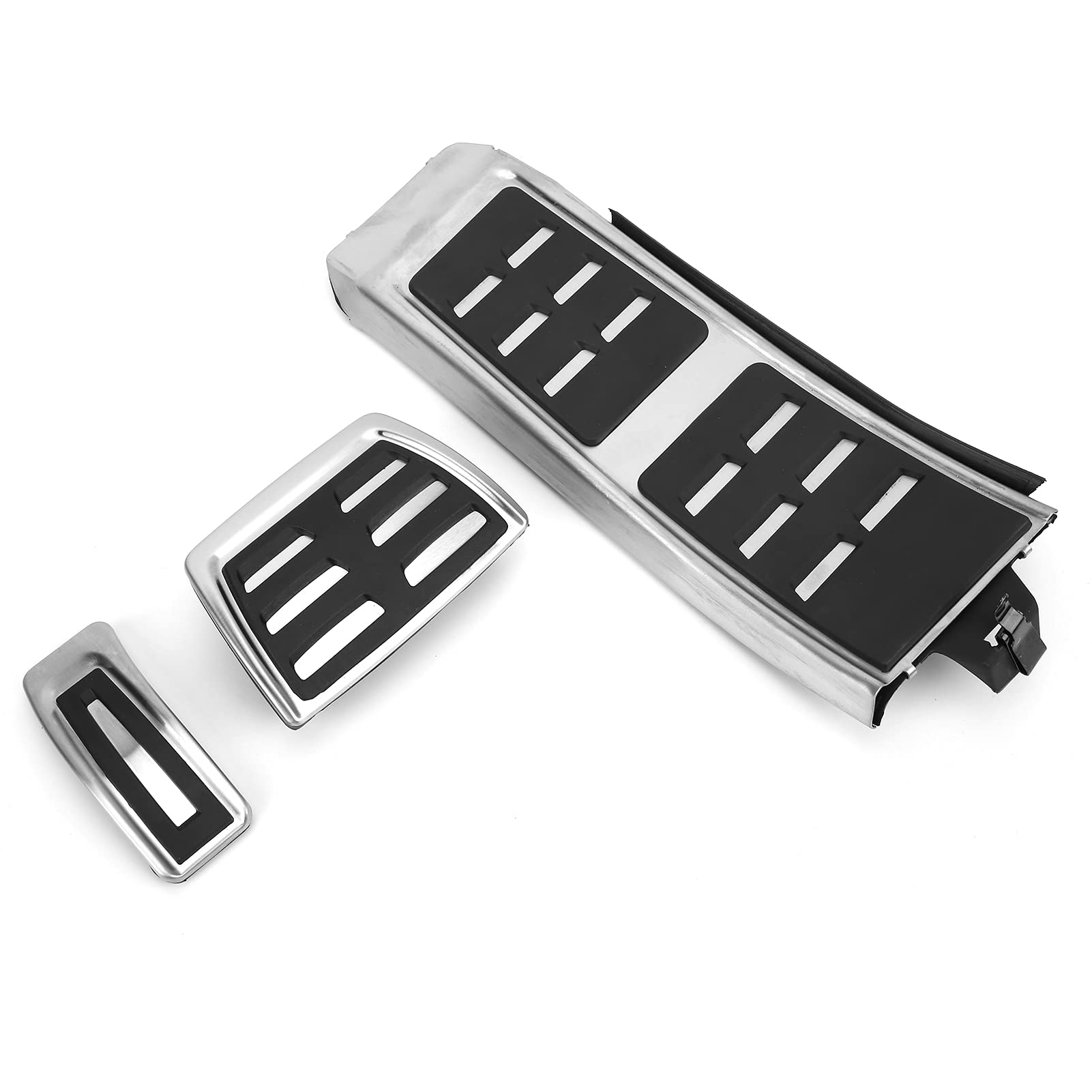 Tbest Pedali Auto In Acciaio Inox 3 Pezzi - Freno, Acceleratore E Poggiapiedi Per Audi B8 / S4 RS4 LHD 2008-2015, Antiscivolo, Facili Da Montare - 3