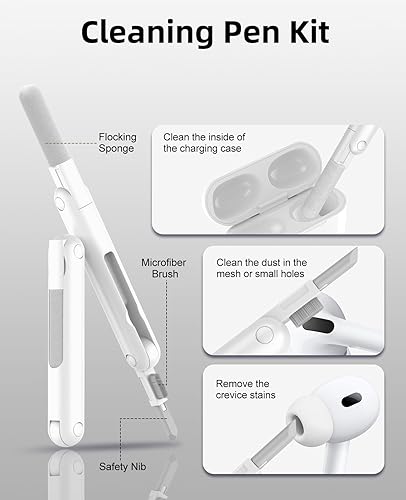 Vista 6 de TiMOVO Funda para AirPods Pro 3 (2025) con clip de bloqueo seguro, diseño de consola de juegos rígida a prueba de golpes para Apple AirPod Pro de 3ª