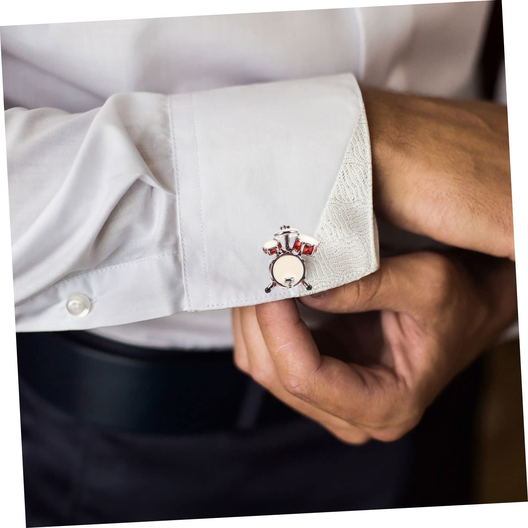 Holibanna Gemelos De Tambor Redondos De Acero Esmaltado Para Hombre Y Mujer Gemelos Clásicos Dorados Con Gemelos Para Camisa Accesorio De Ropa Gemelos De Metal Esmoquin Tachuelas Para