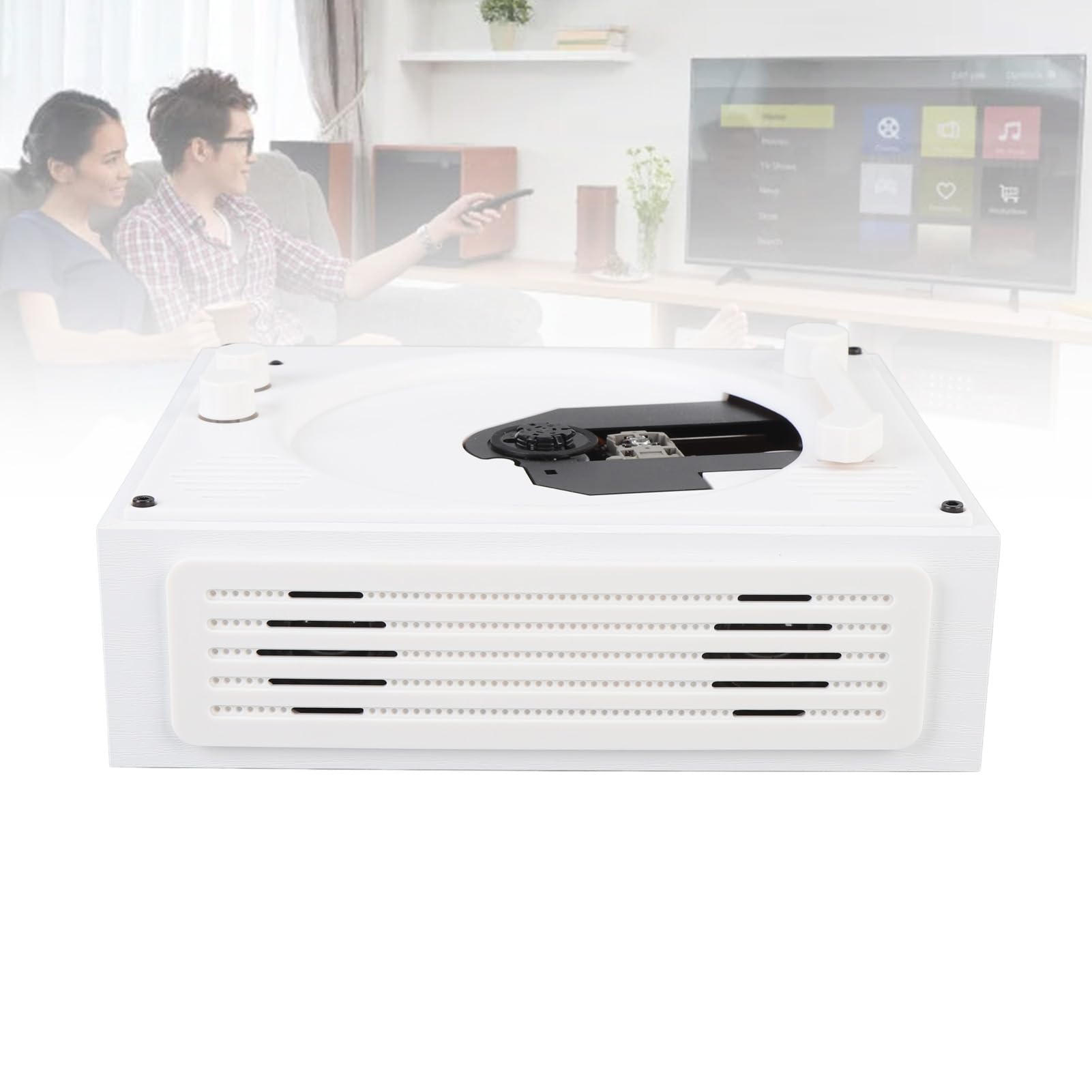 Elprico Przenośny Odtwarzacz CD Bluetooth, Podwójne Głośniki Stereo CD z Pilotem do Odtwarzania USB Mp3 i Użycie Pulpitu Domowego