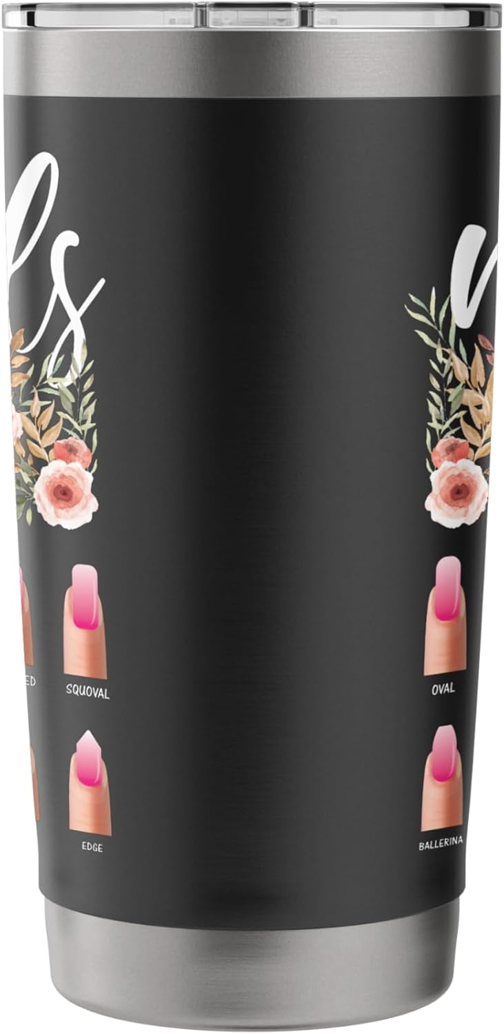 Types of Nail Shape Nail Lady Boss Nail Polis Nail Tech Fun Stainless Steel Insulated Tumbler