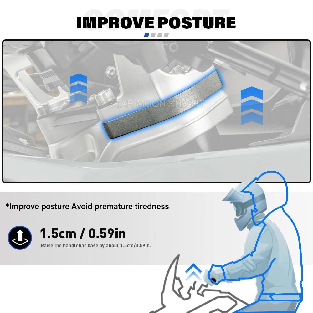 Motorcycle handlebar risers Kierownica motocykla Riser przedłużenie Adapter pasuje do BMW R1300RS R 1300 RS 2025 2026 akcesoria uchwyt wzmacniacz podnoszenia