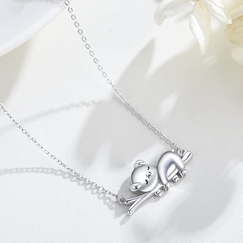 Miniatura 2 de Collar de cerdo de plata de ley 925 con colgante de cerdo y cerdo de cerdo para amantes de los cerdos, mujeres y niñas