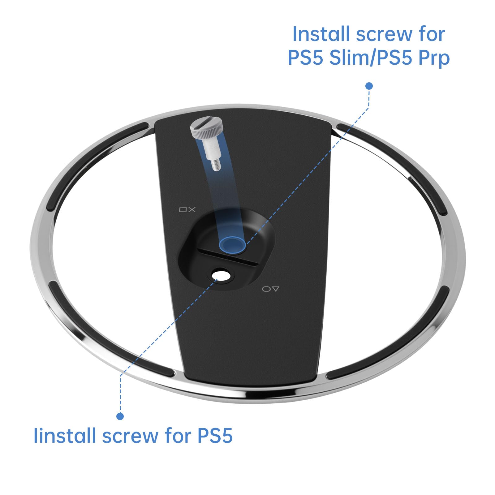 Soporte vertical para consolas PS5 Slim&PS5, soporte vertical antideslizante para consola PlayStation 5 (plateado)