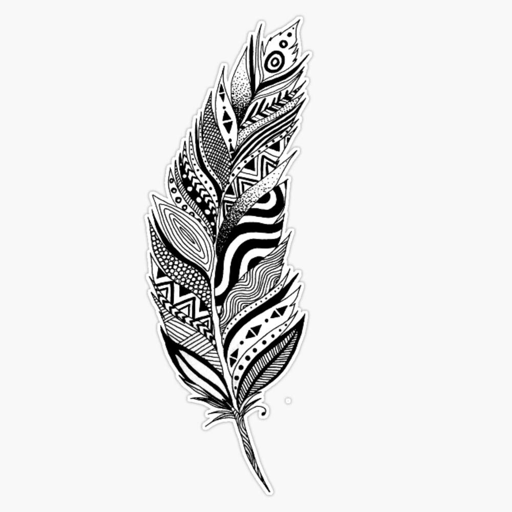 Cool Feather Vinyl Waterproof Sticker Decal Car Laptop Wall Window Bumper Sticker 5