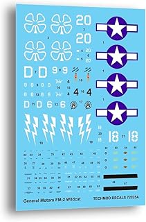 Techmod 72025 1/72 General Motors FM-2 Wildcat 1944-45 Aircraft Wet Decal WWII