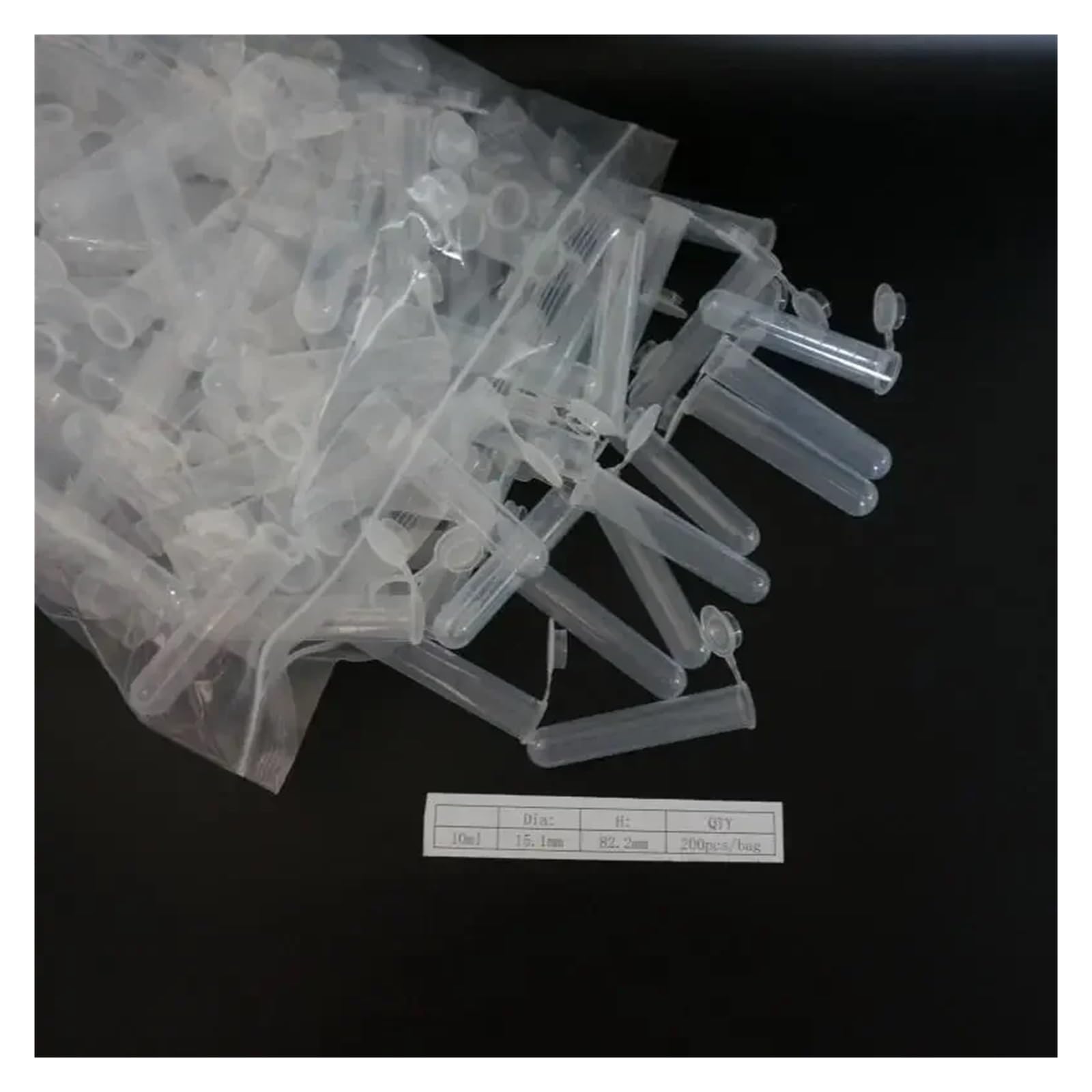 0,1–15ml PCR-Labor, transparente Mikro-Zentrifugenröhrchen aus Kunststoff mit Behälter mit Schnappdeckel(15ml 100pcs)