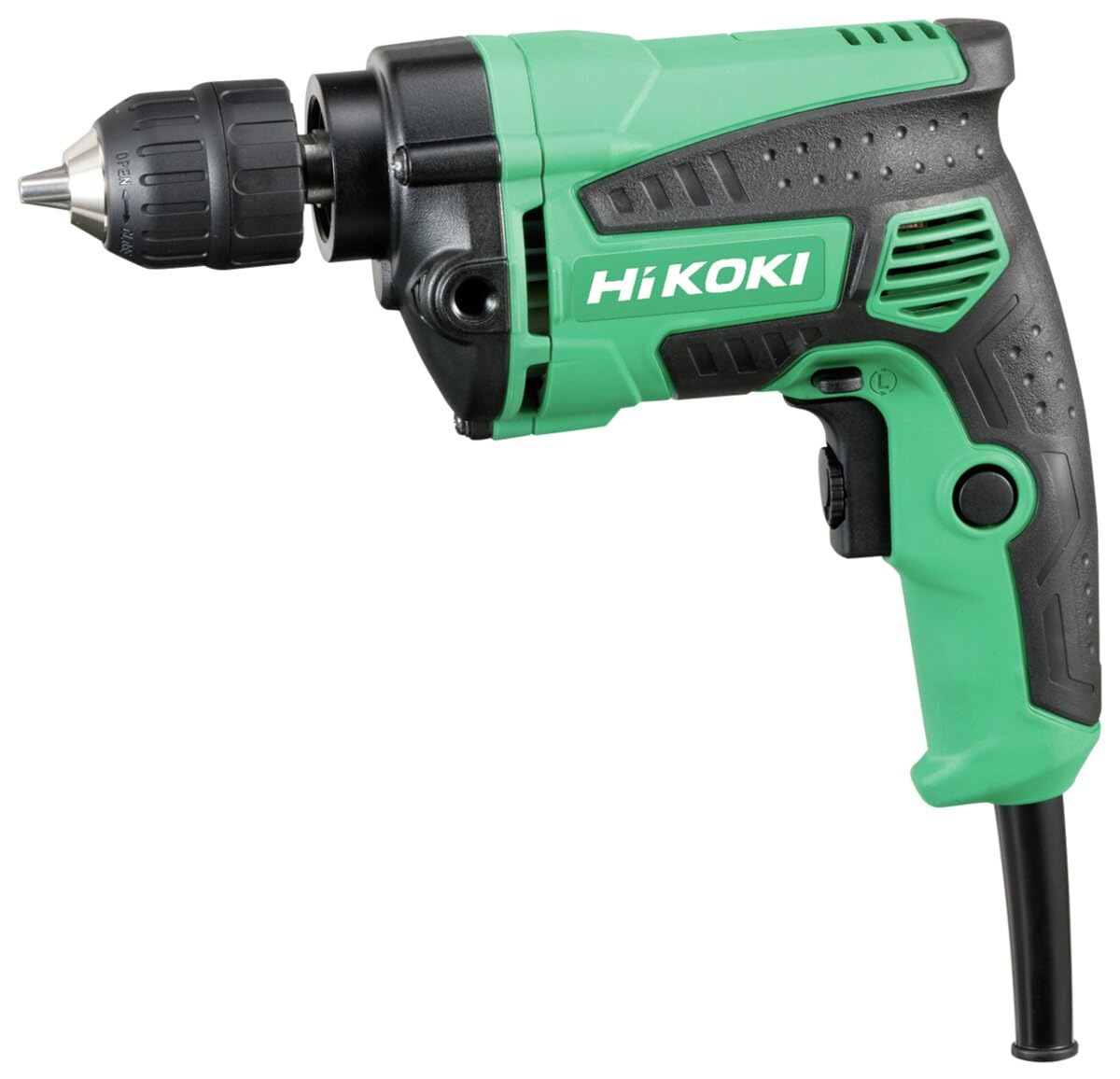HiKOKI D10VC3J6Z 10mm Corded/Mains Rotary Drill, 600W / 240V | 10mm Drill Chuck Capacity, Variable Speed set via Trigger and up to 2,500 RPM in Carton Box