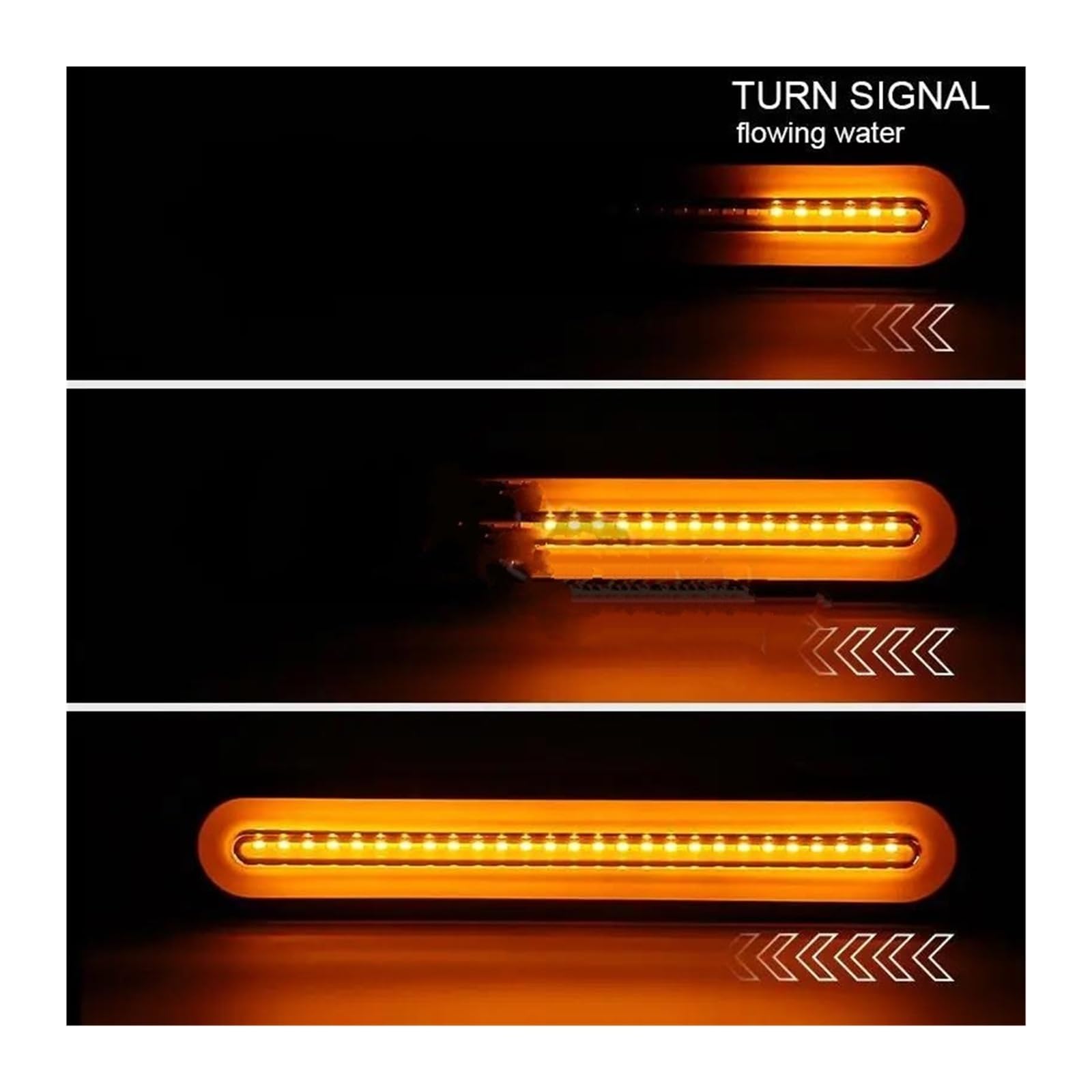 FRENO TRASERA LED Luz Trasera Freno LED 12/24V Con Flujo Automático Luz Giro Circulación Diurna Para Camiones Pesados Remolques Camionetas Camionetas(4pcs Tail Light)