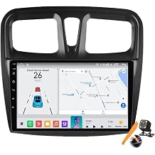 Android 15.0 Car Stereo Replacement for Logan sandero/Symbol 2014-2019 Radio GPS Sat Navigation 9 Touchscreen DVD Multimedia Video Player FM BT Receiver with Android Auto Carplay,A,Y400S