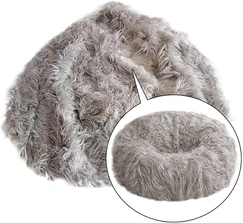 Miniatura 15 de SXBCyan Funda para puf de piel sintética esponjosa, puf, otomano, asiento esquinero, sofá, sillón reclinable (color A, tamaño: 23.6 in)