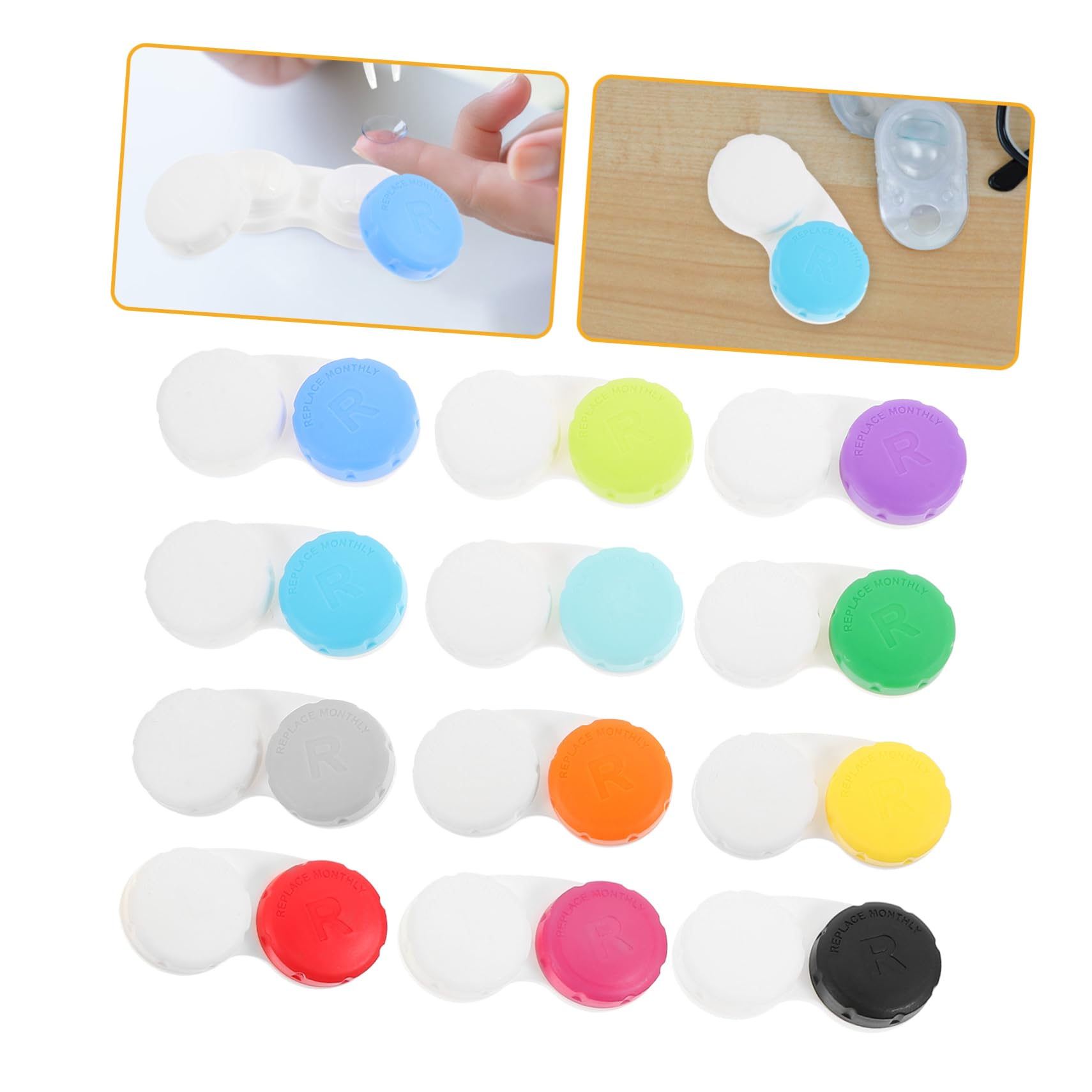 SHERCHPRY 5 Series Estuche para Lentes De Adorable Organizador De Lentes Caso De De Viaje Ojo Caso Claro Casos Organizador De Lentes De Contactos El Plastico 12 Piezas X 5