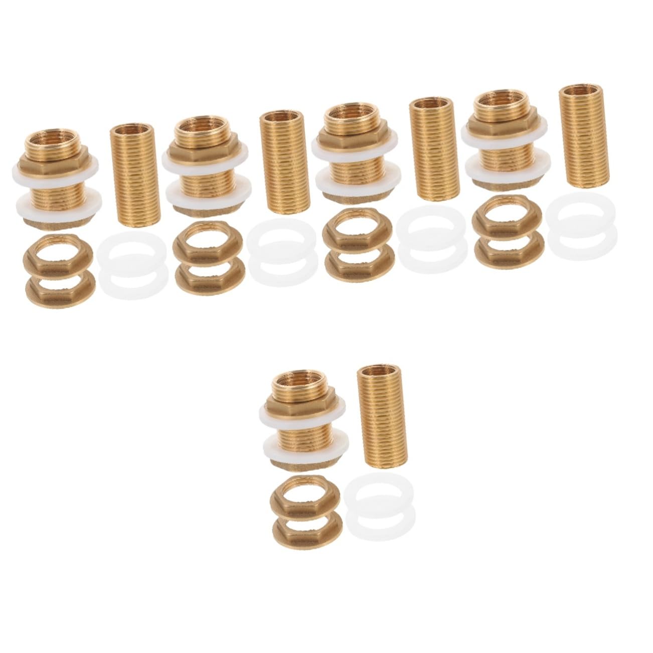 BESPORTBLE 5sets Aquariums Fitting Fish Tank to Water Tank Adapter Copper Connector for Water System 2pcs*5
