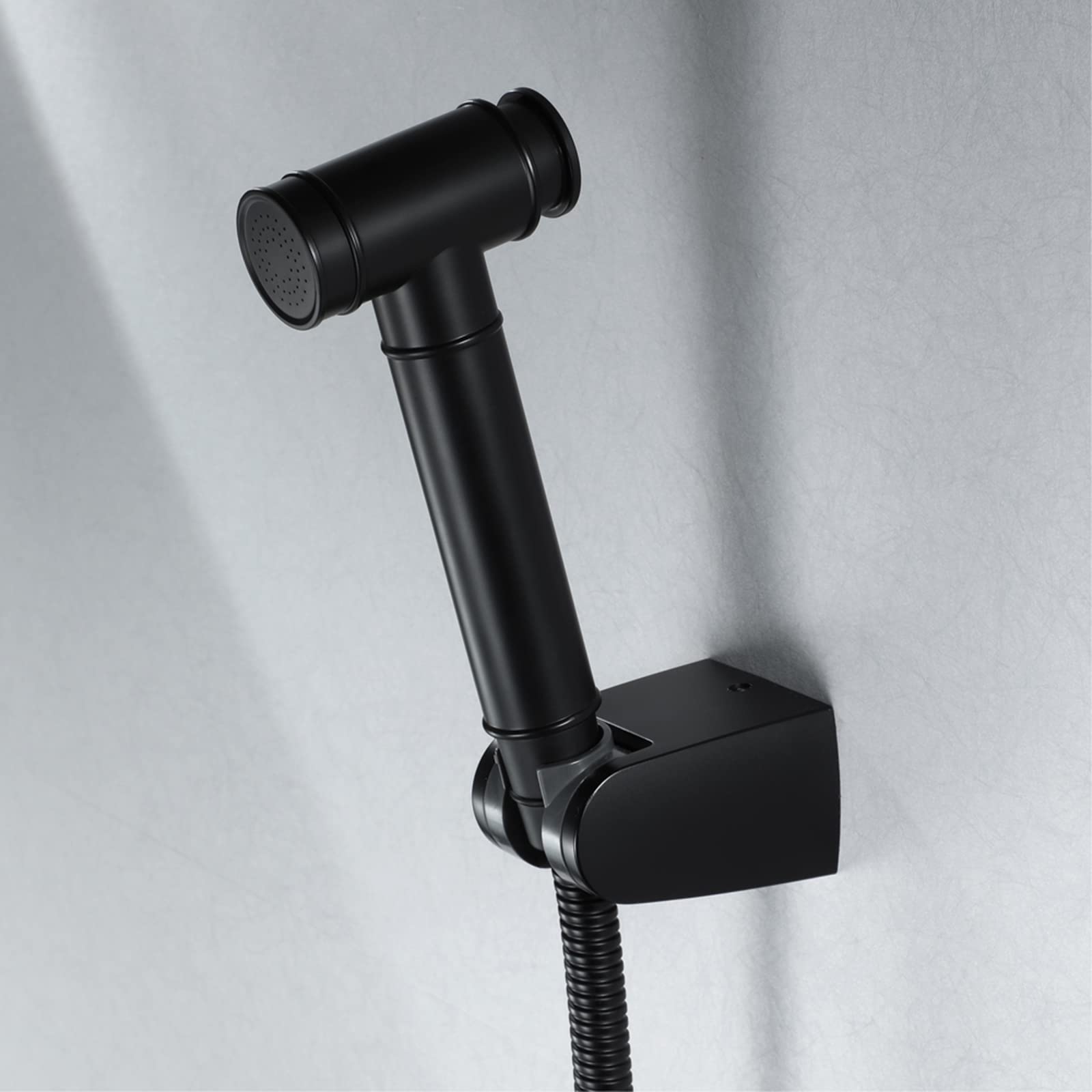Czarny Ręczny Do Toalety Przenośny Spryskiwacz Do Pieluch Dla Niemowląt Ręczna Głowica Toaletowa Z Wężem Bidetowym I Uchwytem, Do Mycia Kobiecego, Mycia Zwierząt, Łatwy W Instalacji