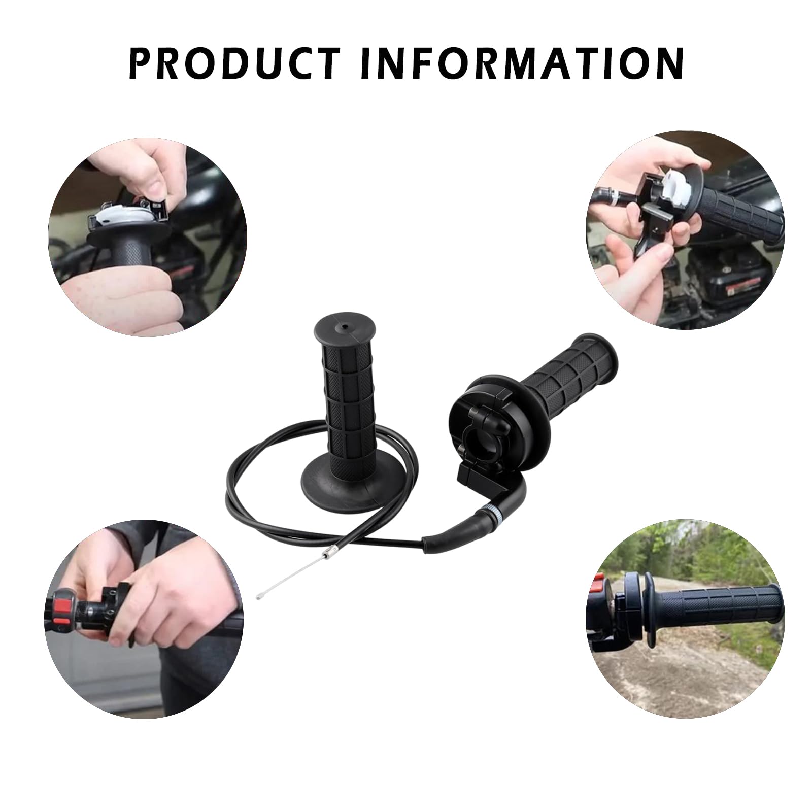 Set Cavo E Manopola Acceleratore Per Moto - Compatibile Con 50cc-250cc, Manubri 22mm - Foto 4