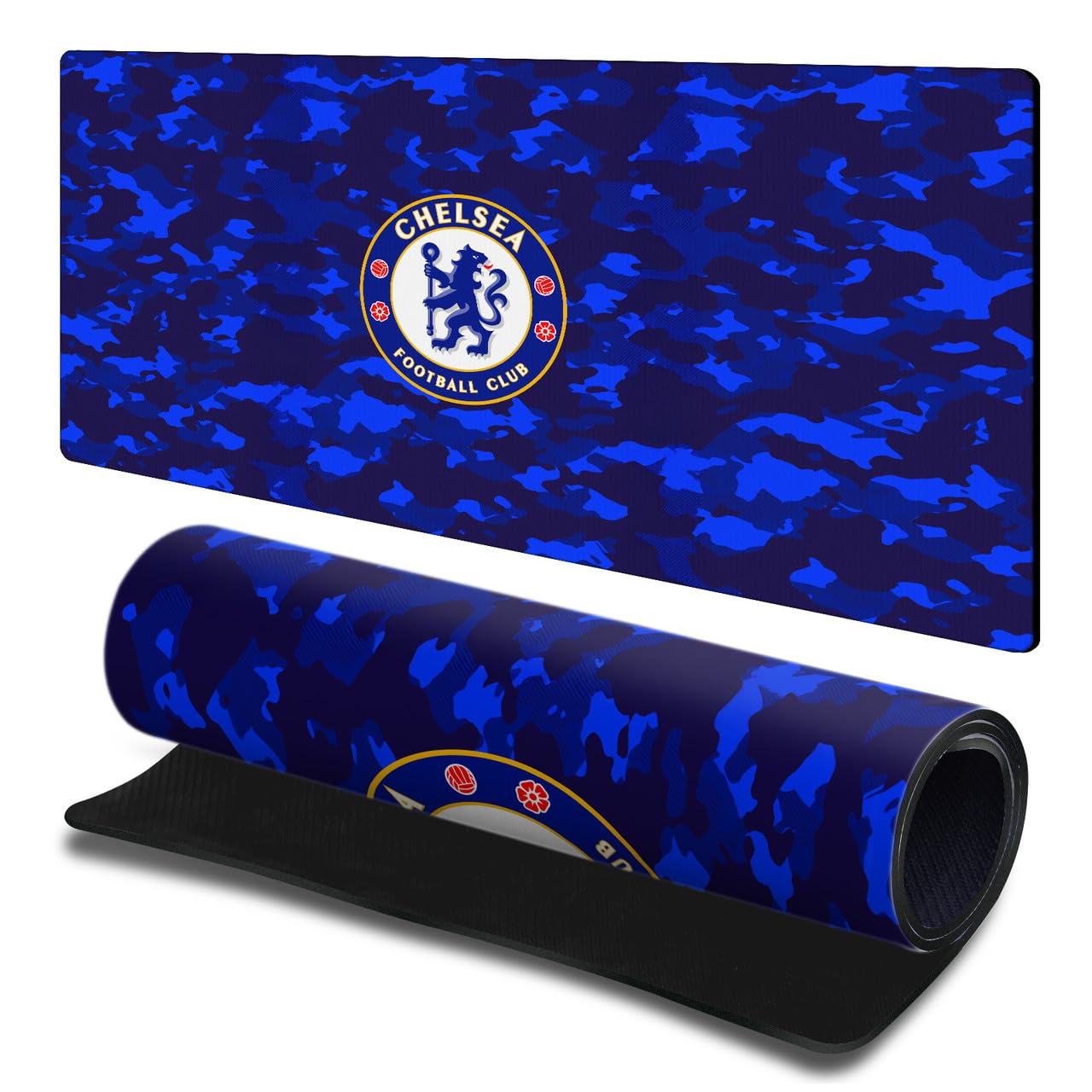 Head Case Designs Officially Licensed Chelsea Football Club Camou Crest Logo Gaming Office Desk PC Keyboard Mouse Mat Pad 23.62 x 11.81 x 0.12 inches (600 x 300 mm) - L