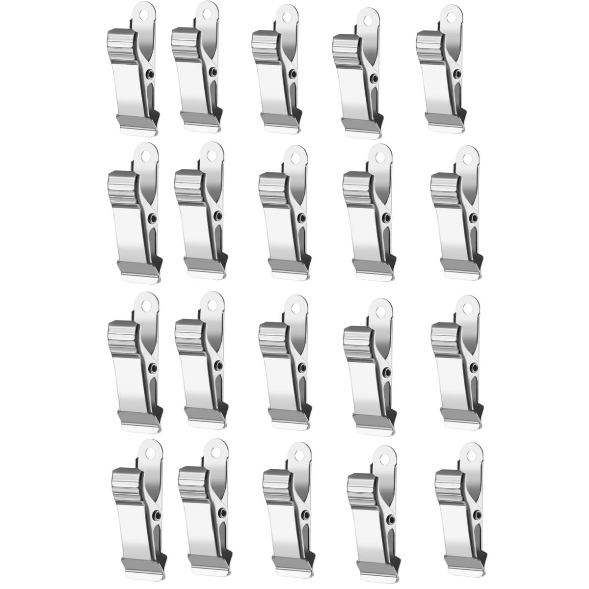 20 PCS Silver Mini Metal Alligator Clips,Spring Clamps for Food Packages,Paper,Wires,Photos,Curtains Crafts Small Alligator Crocodile Clamps,Binder Picture Clips
