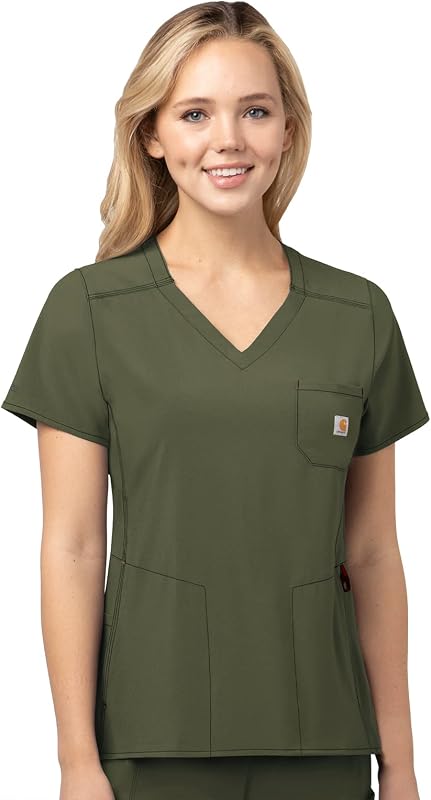 Bolsa pectoral Carhartt Scrubs C12610 para mujer Force® Cross-Flex Modern Fit