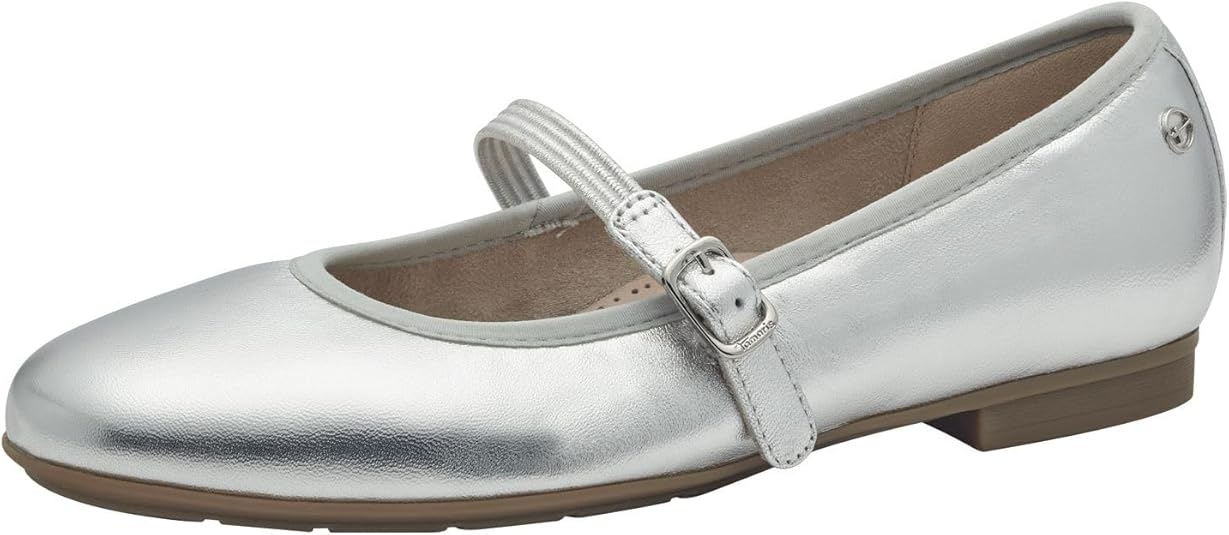 Tamaris Comfort Damen Sneaker flach aus Leder zum Schnüren, Mehrfarbig (Beige/Rose), 36 EU