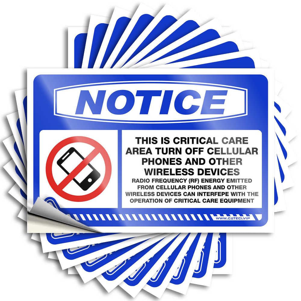 Car Stickers for Men Notice This is A Critical Care Area. Turn Off All Wireless Devices Stickers 10Pcs Car Decal Sticker Adult Humor Stickers(8X12CM)