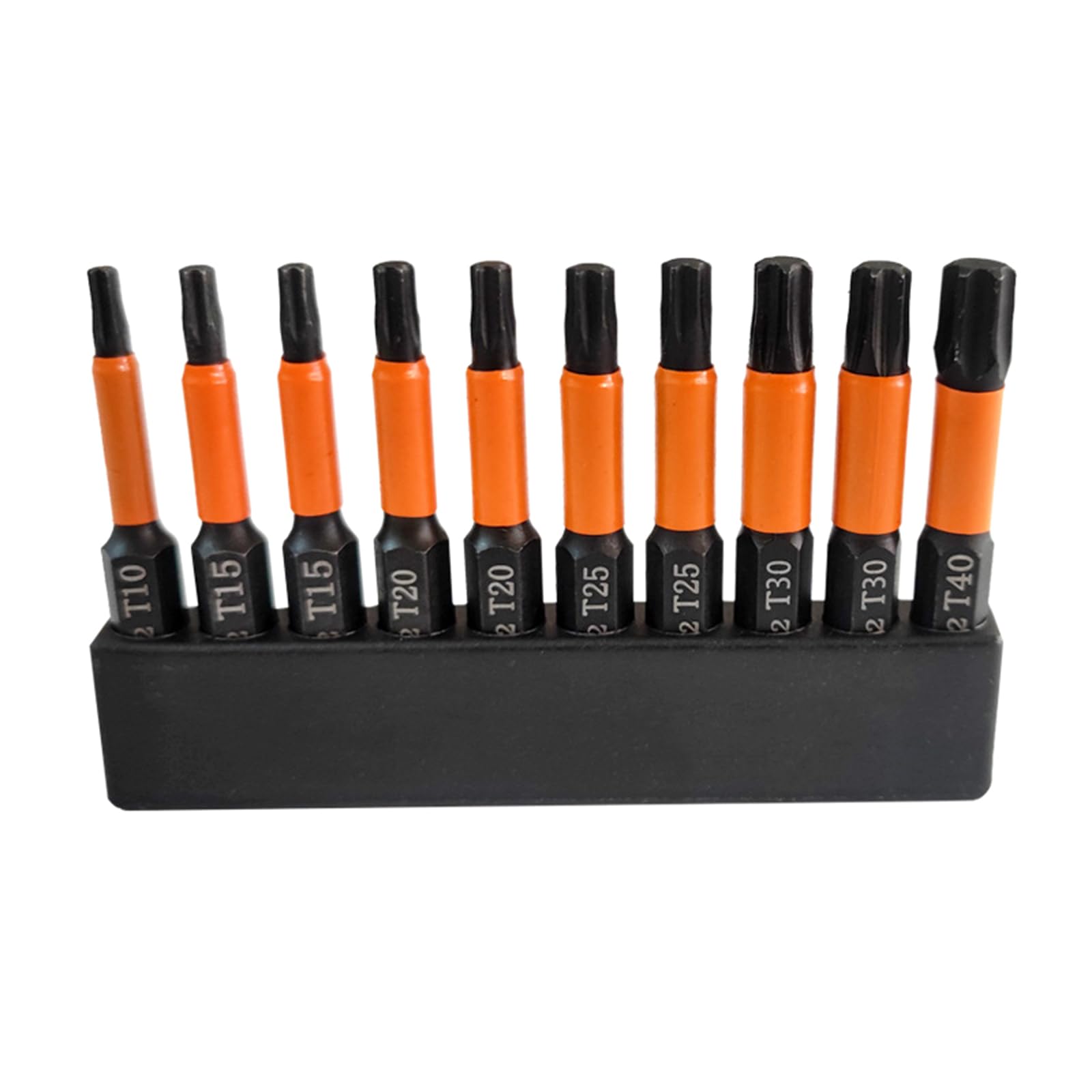Kalttoy White 10Pcs Head Screwdriver Bit Set Shank Steel Security Screwdriver Tool Tamper Proof Bit Wrench Set