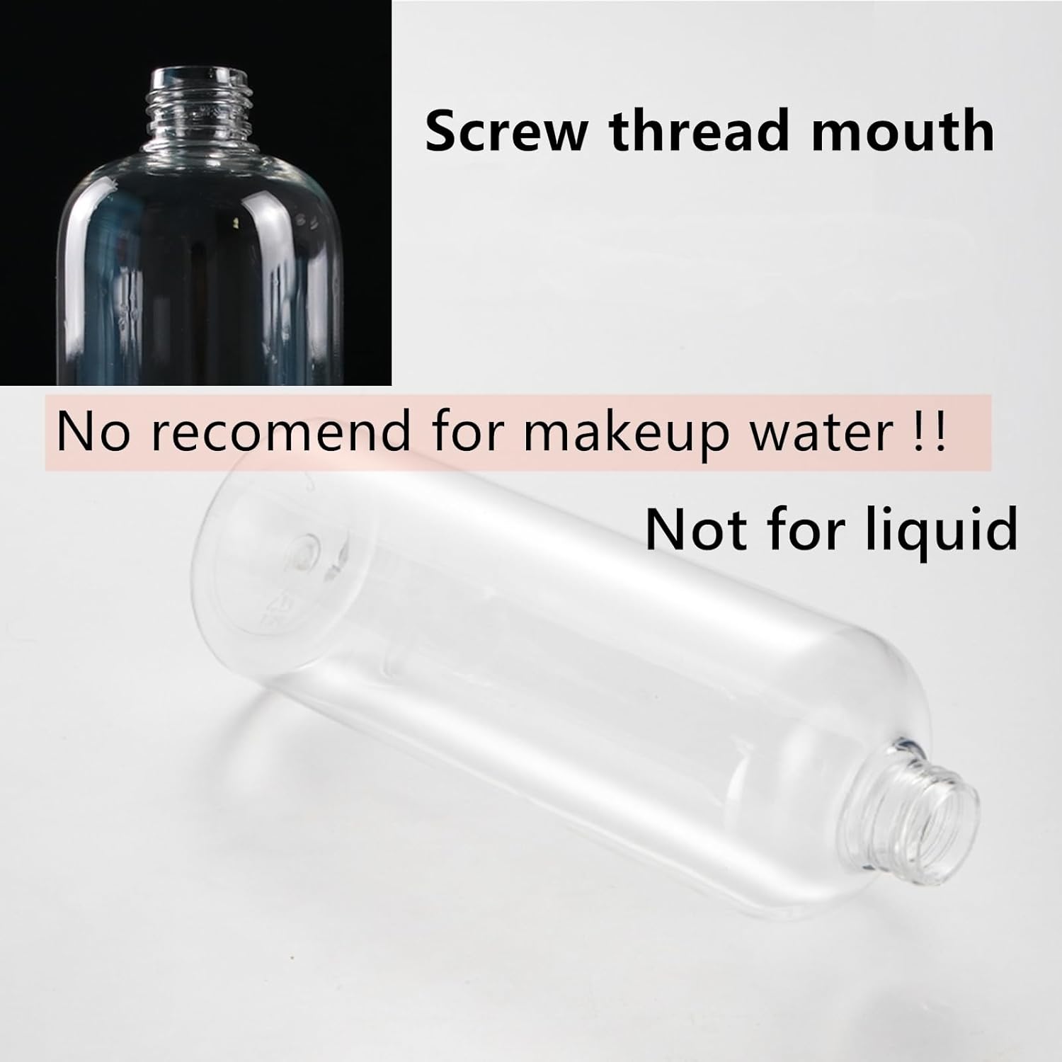 20 Pack 16oz Clear Plastic Empty Bottles, Squeezable Travel Containers with Disc Top Flip Caps, Refillable Shampoo Bottles for Lotions, Cream, Liquid Body Soap, Creams, BPA Free