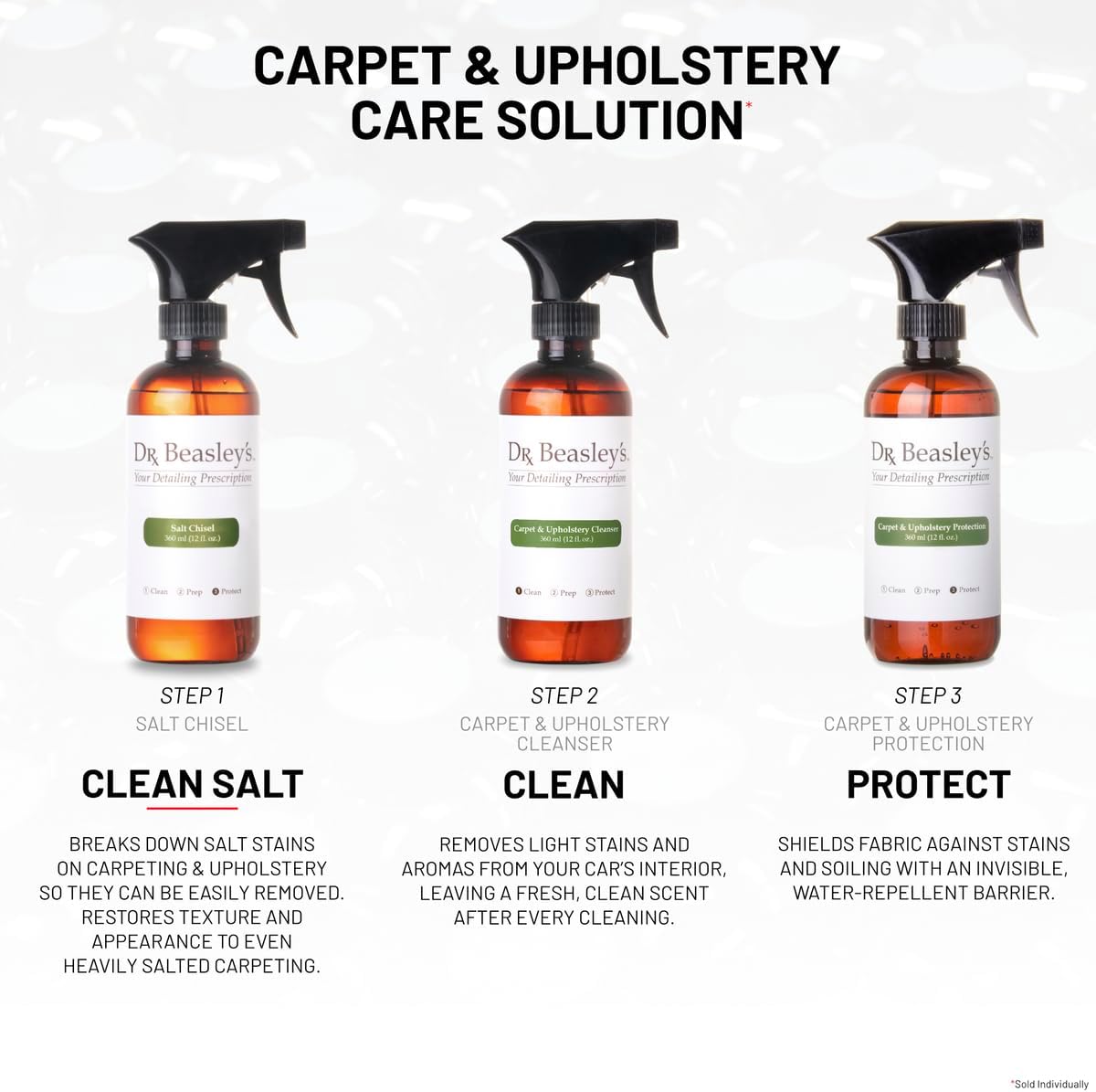 Dr. Beasley's Salt Chisel for Autos - Breaks Down Salt Stains on Carpets, Restores Softness, Leaves No Trace, Pro-Level Results, 1 Gal