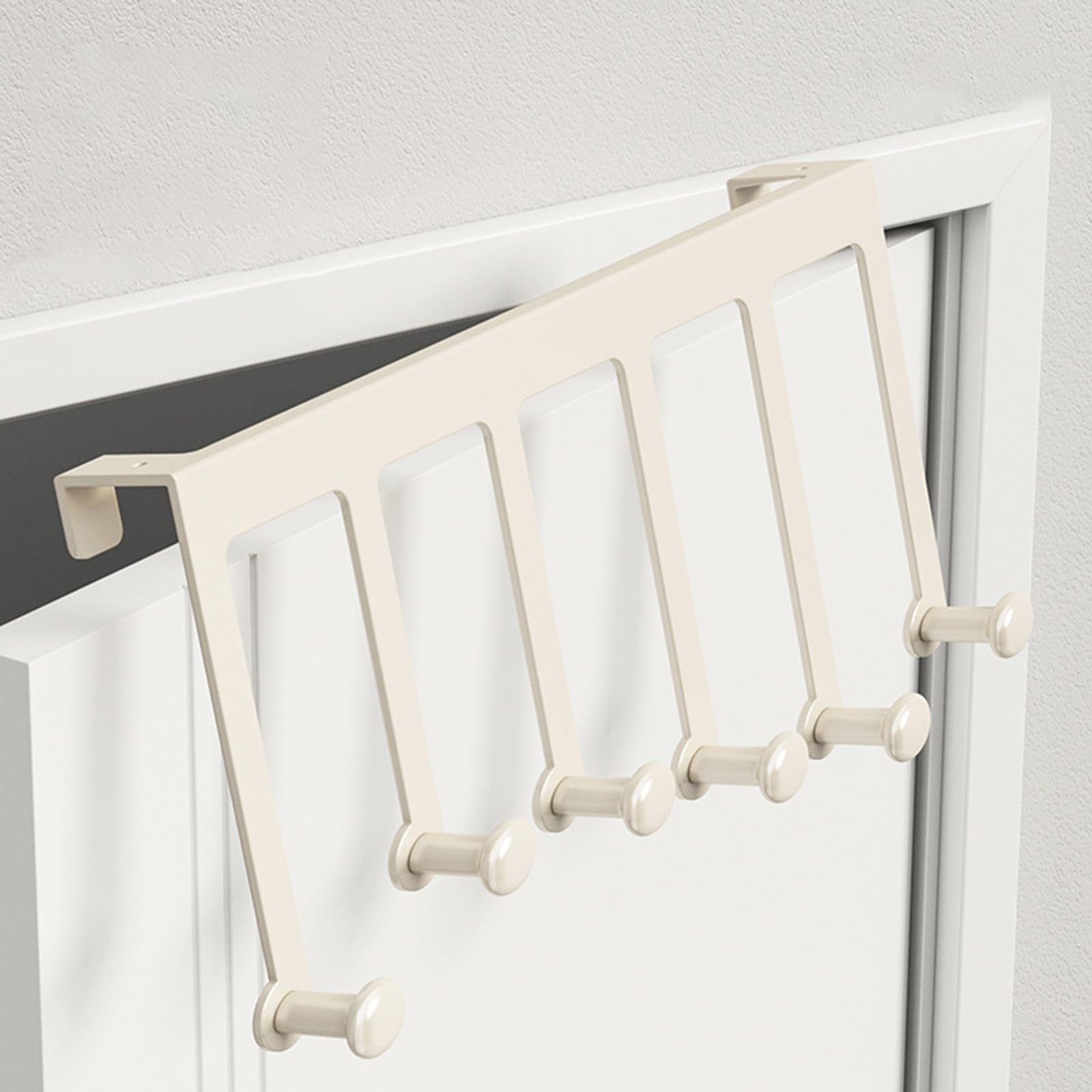 Gancho resistente para colgar sobre la puerta, ahorro de espacio, para abrigos, toallas y más